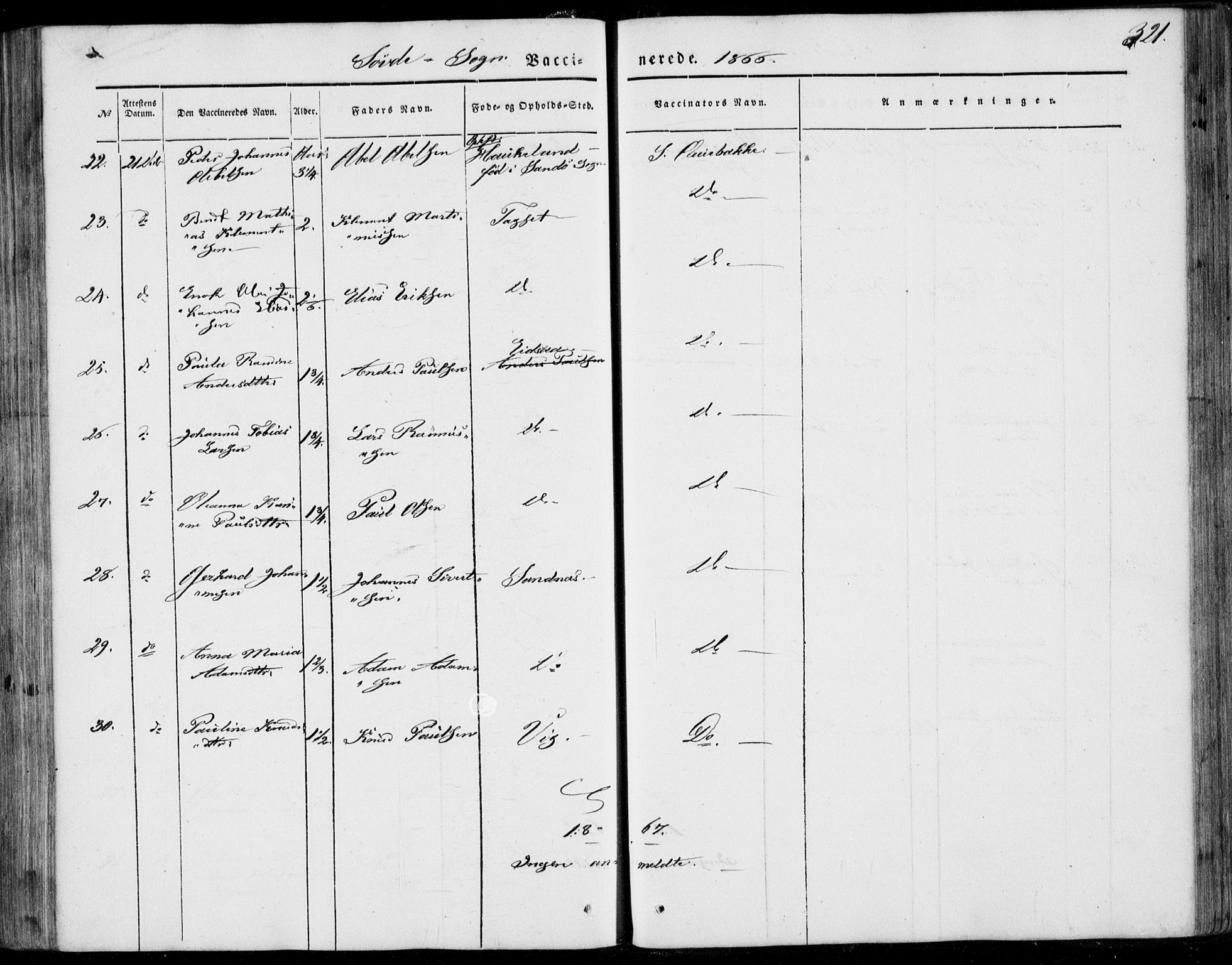 Ministerialprotokoller, klokkerbøker og fødselsregistre - Møre og Romsdal, SAT/A-1454/502/L0023: Ministerialbok nr. 502A01, 1844-1873, s. 321