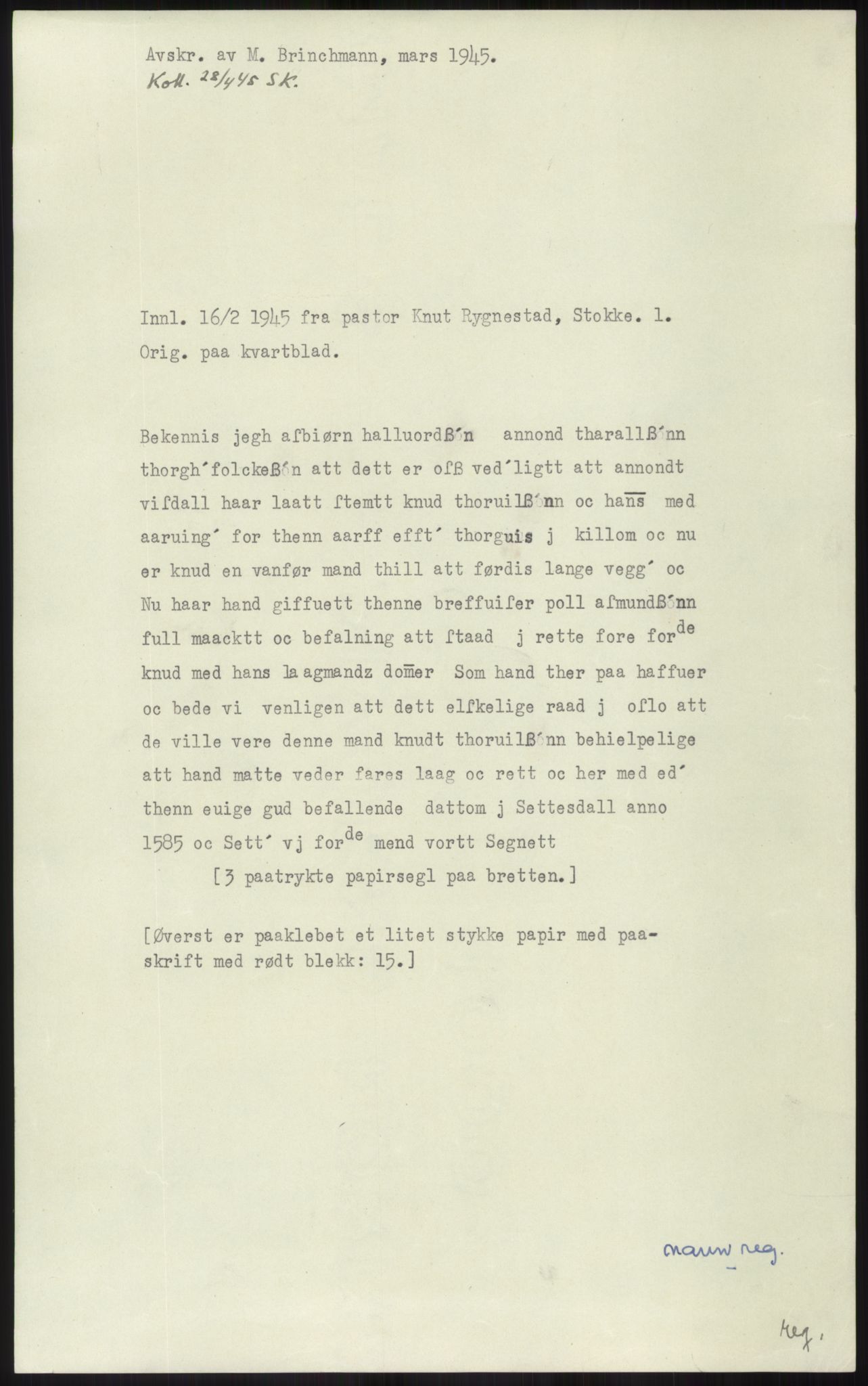 Samlinger til kildeutgivelse, Diplomavskriftsamlingen, AV/RA-EA-4053/H/Ha, s. 1513
