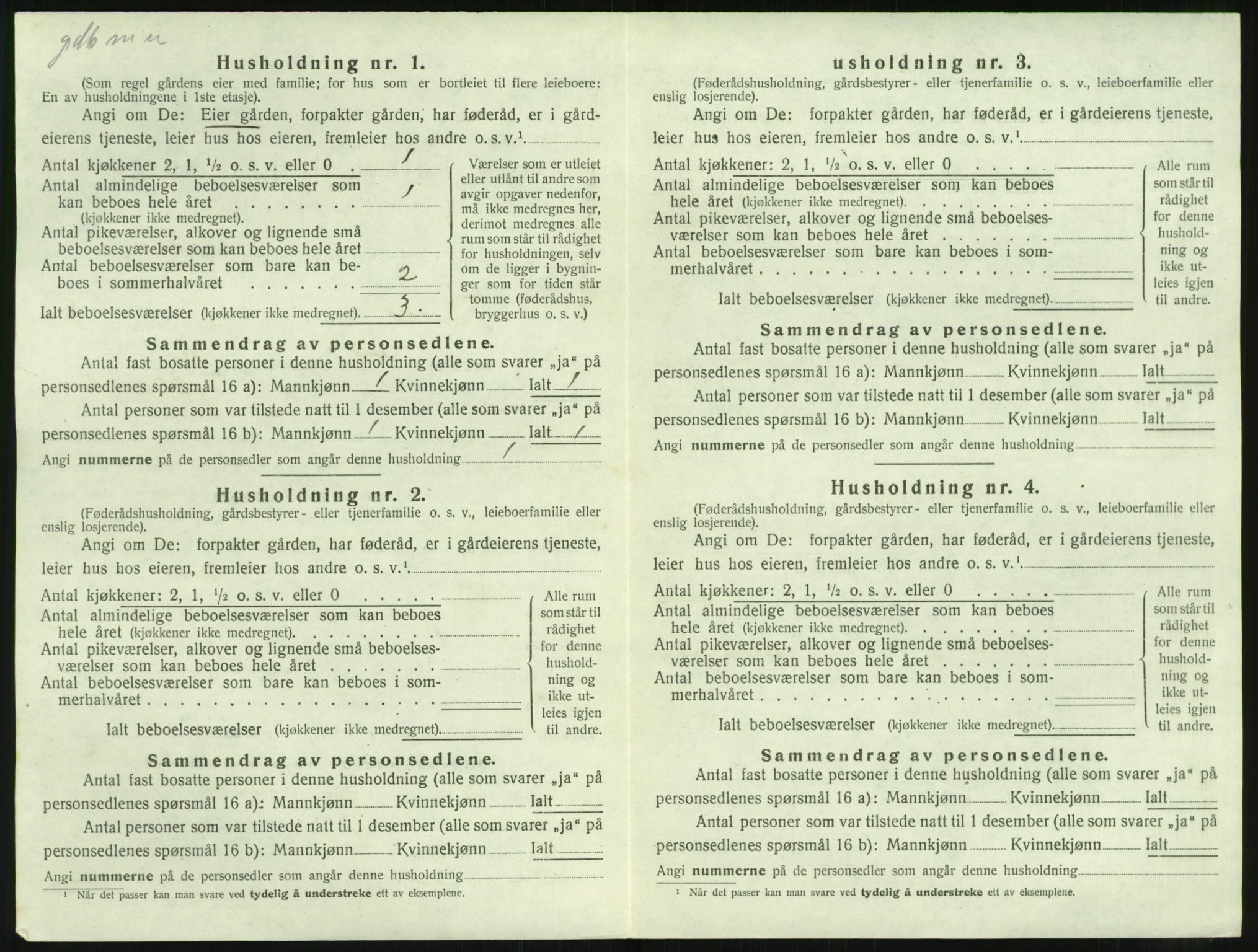 SAST, Folketelling 1920 for 1121 Time herred, 1920, s. 1270