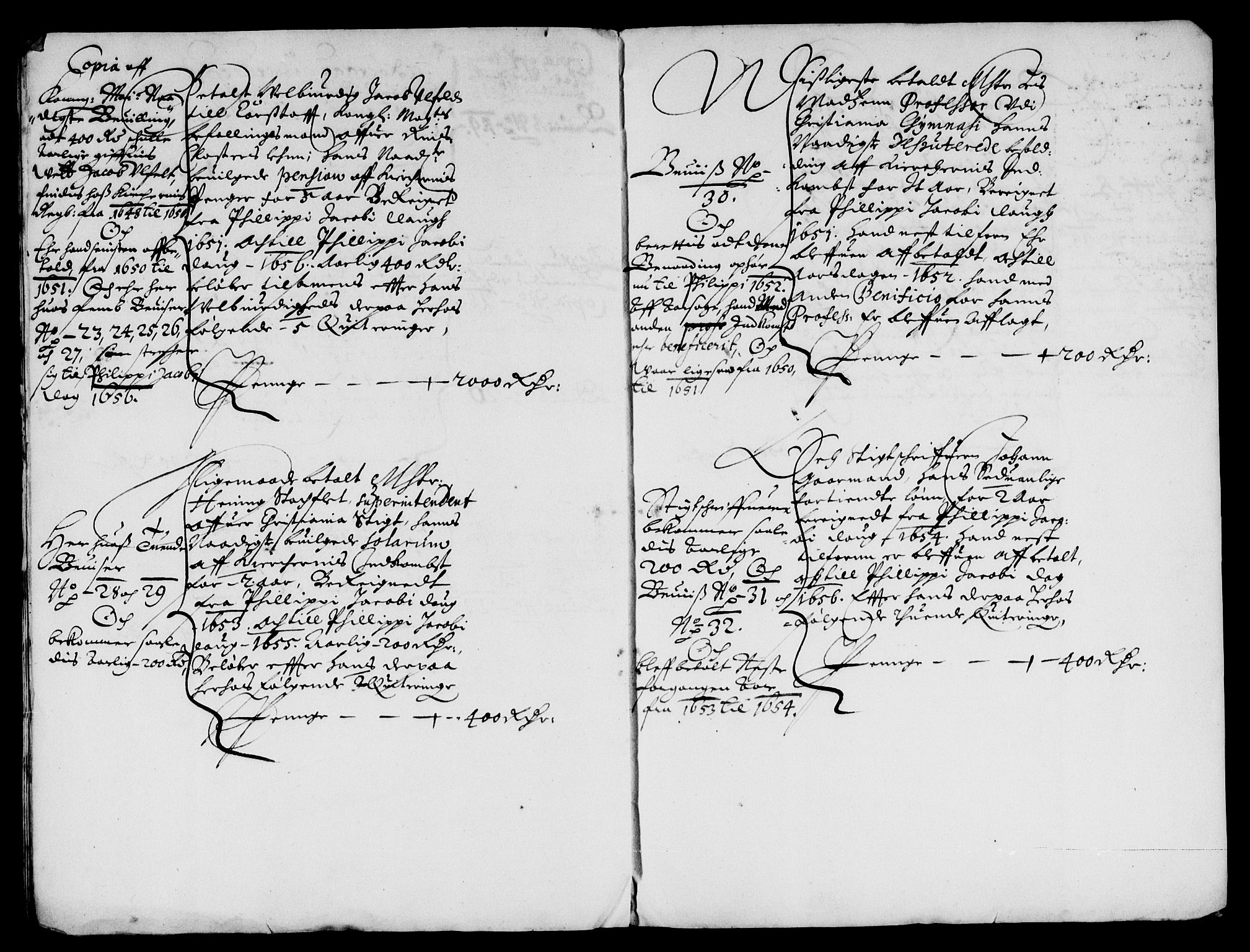 Rentekammeret inntil 1814, Reviderte regnskaper, Lensregnskaper, AV/RA-EA-5023/R/Rb/Rba/L0234: Akershus len, 1651-1656