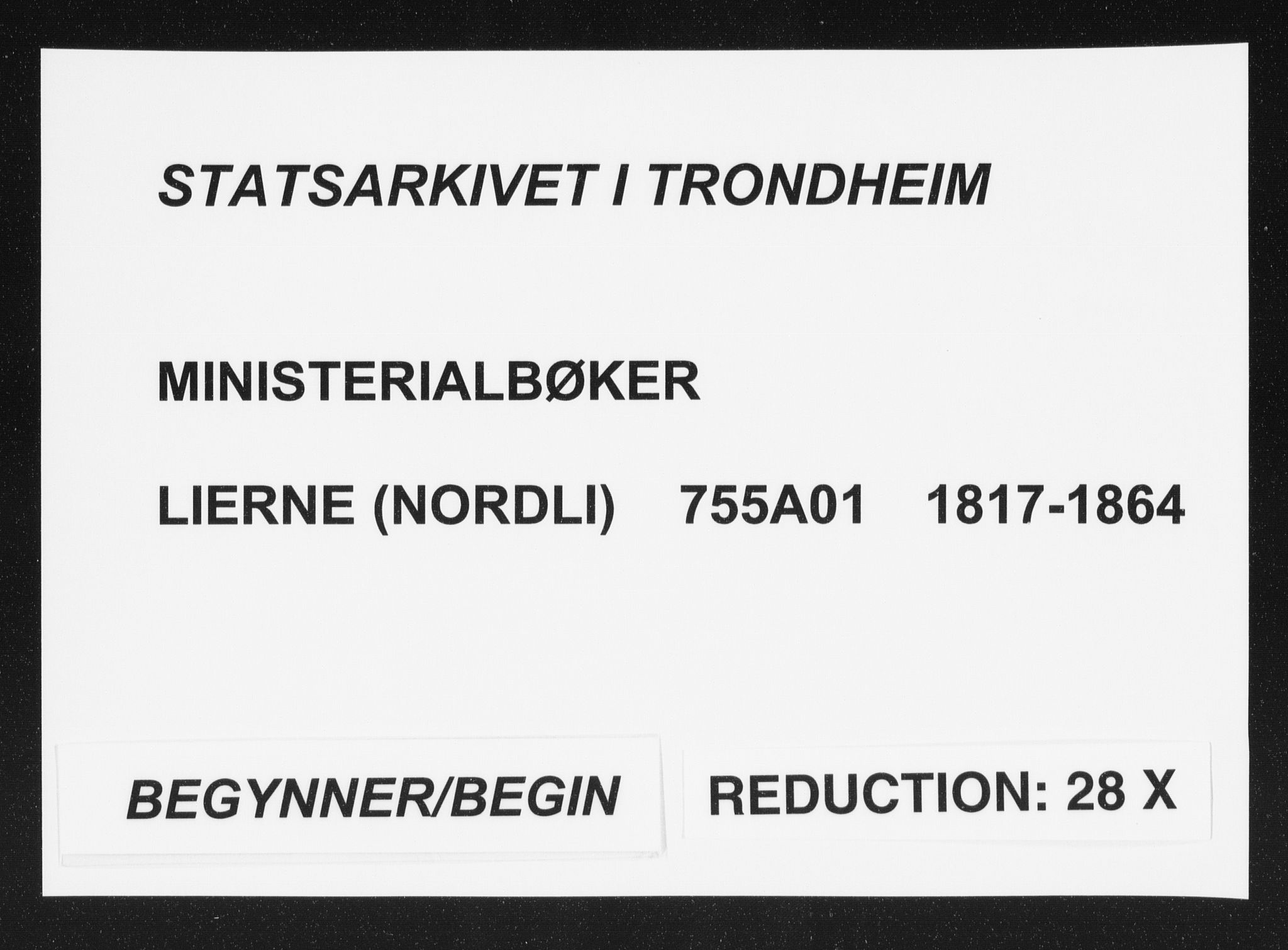 Ministerialprotokoller, klokkerbøker og fødselsregistre - Nord-Trøndelag, AV/SAT-A-1458/755/L0491: Ministerialbok nr. 755A01 /1, 1817-1864