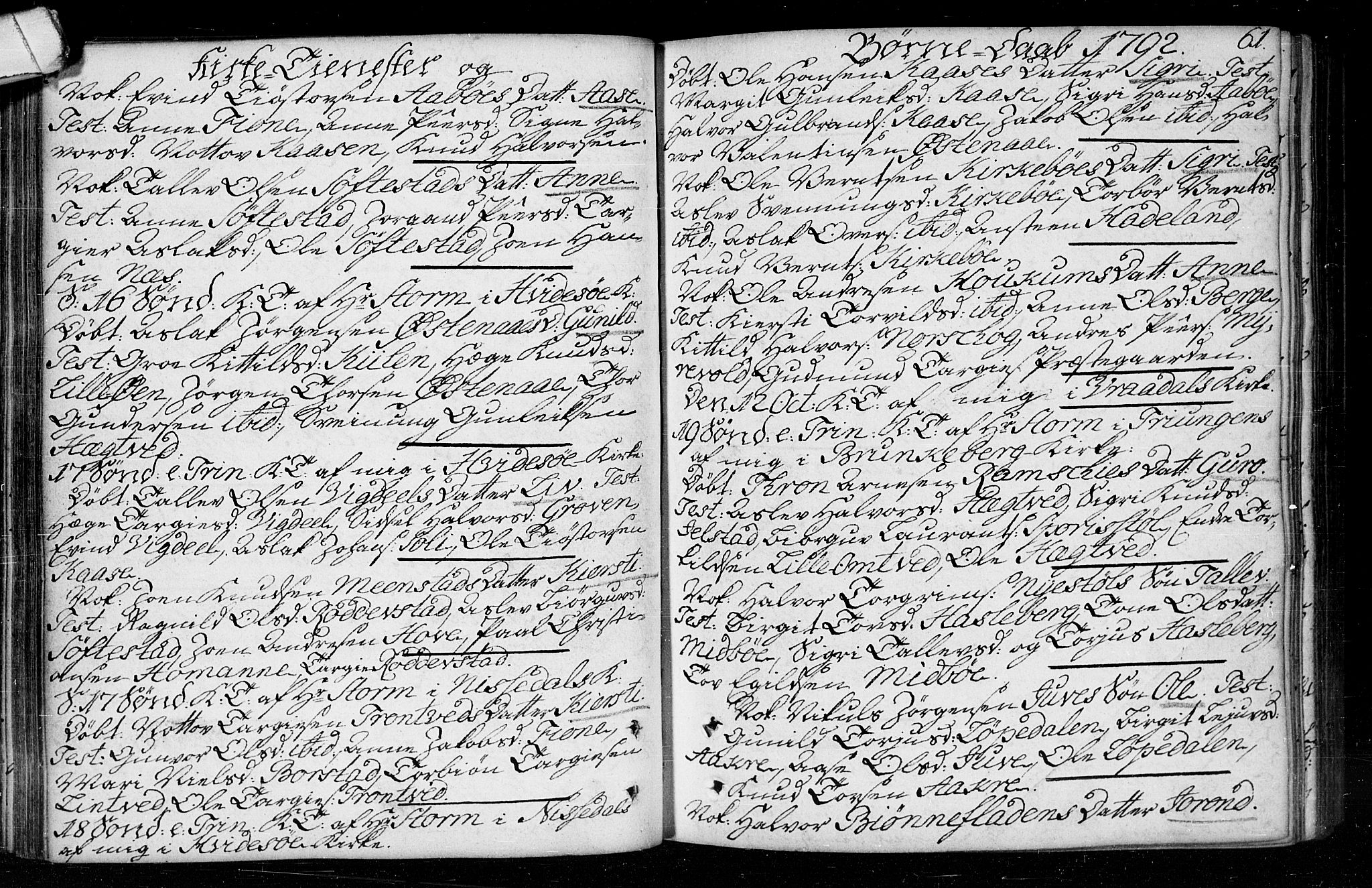 Kviteseid kirkebøker, SAKO/A-276/F/Fa/L0003: Ministerialbok nr. I 3, 1787-1799, s. 61