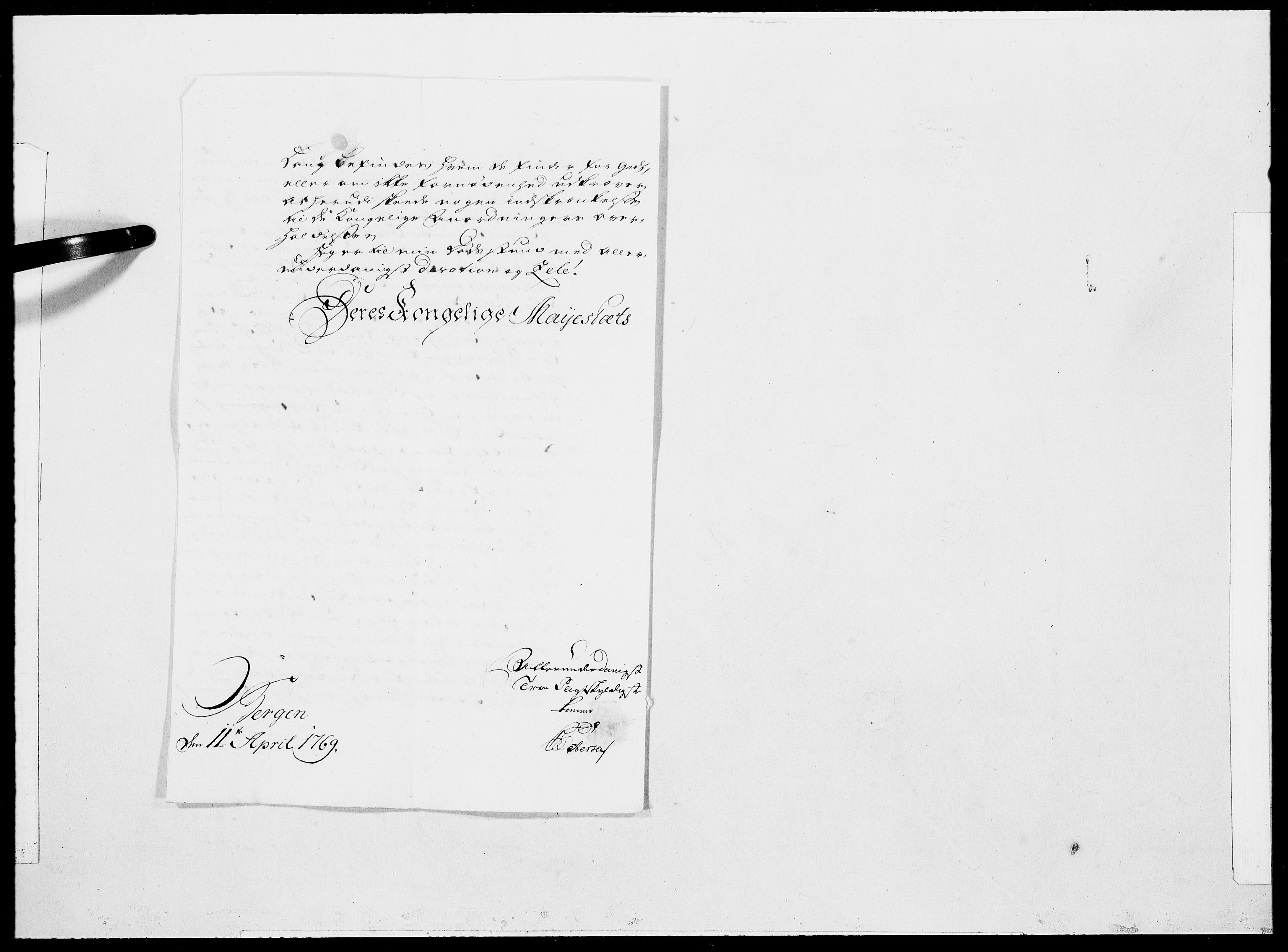 Danske Kanselli 1572-1799, RA/EA-3023/F/Fc/Fcc/Fcca/L0200: Norske innlegg 1572-1799, 1769, s. 180