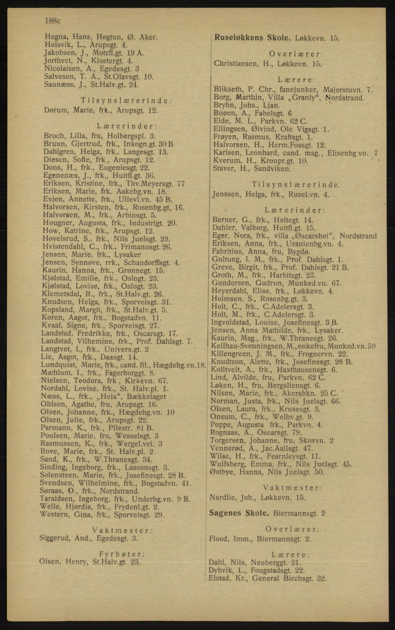 Kristiania/Oslo adressebok, PUBL/-, 1913, s. 192