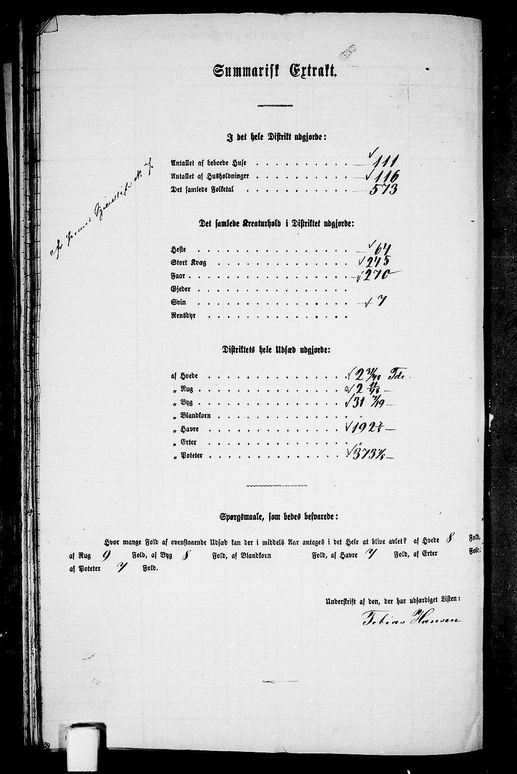 RA, Folketelling 1865 for 1041L Vanse prestegjeld, Vanse sokn og Farsund landsokn, 1865, s. 241