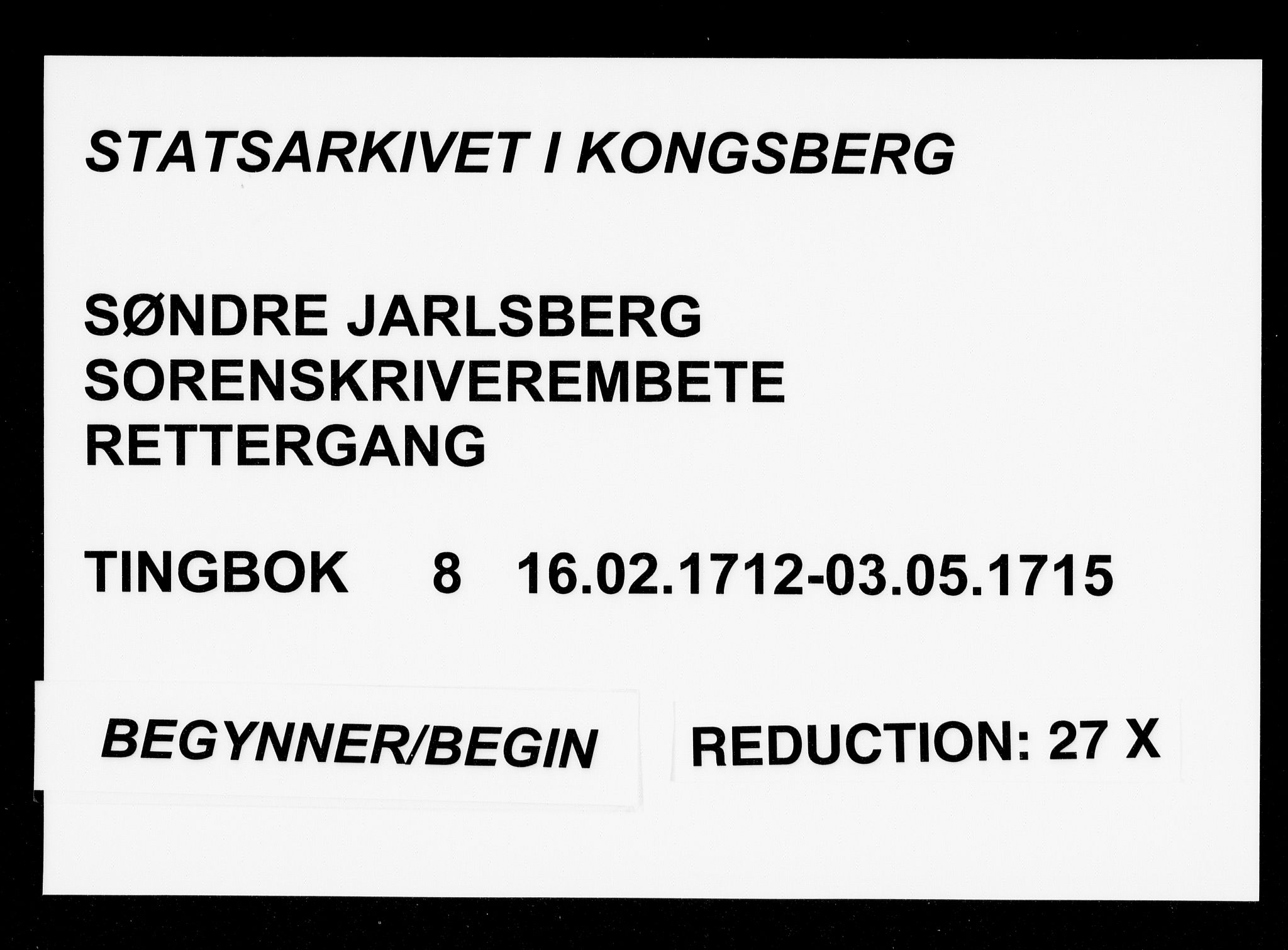 Søndre Jarlsberg sorenskriveri, AV/SAKO-A-129/F/Fa/L0008: Tingbok, 1712-1715