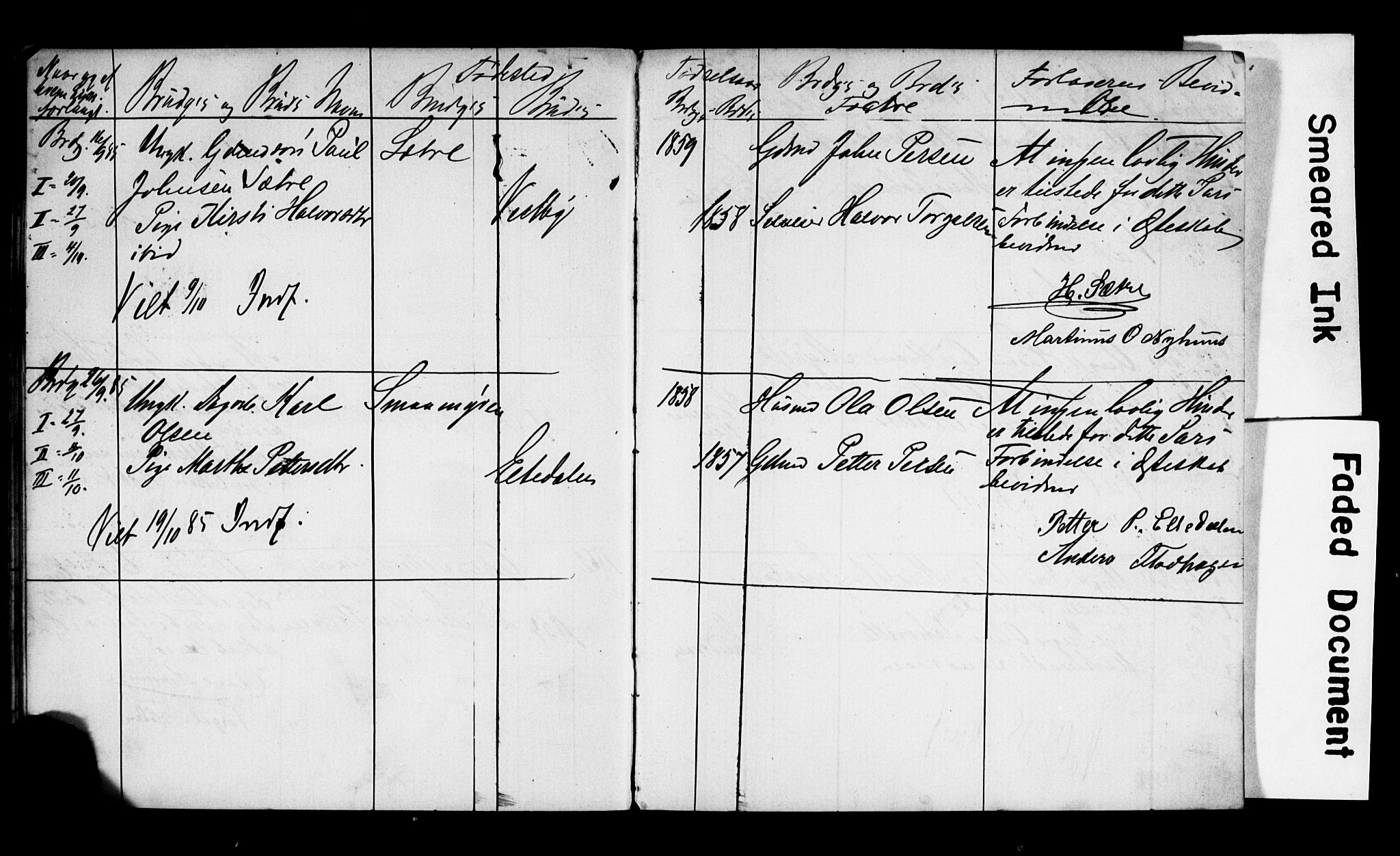 Trysil prestekontor, AV/SAH-PREST-046/I/Ie: Lysningsprotokoll nr. 1, 1882-1899