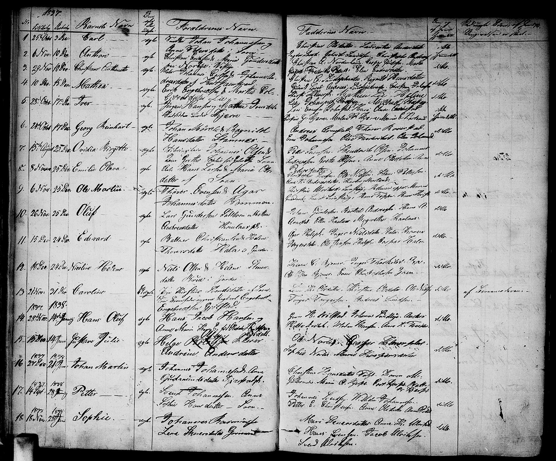 Vestby prestekontor Kirkebøker, AV/SAO-A-10893/F/Fa/L0006: Ministerialbok nr. I 6, 1827-1849, s. 70