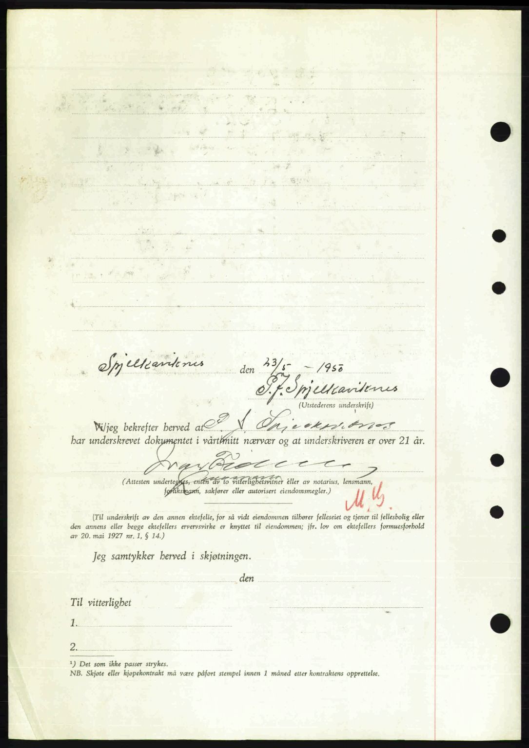 Nordre Sunnmøre sorenskriveri, AV/SAT-A-0006/1/2/2C/2Ca: Pantebok nr. A34, 1950-1950, Dagboknr: 1065/1950