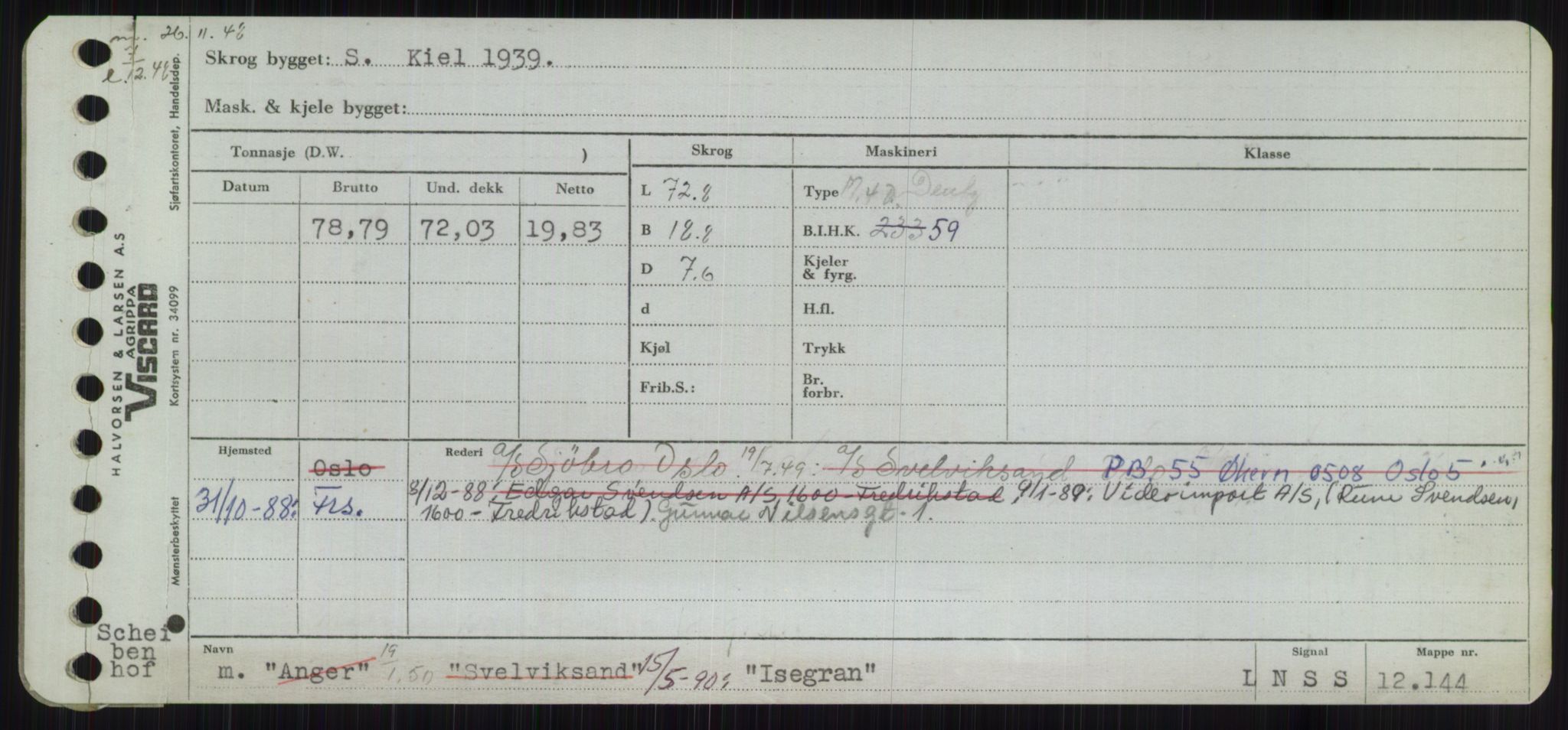 Sjøfartsdirektoratet med forløpere, Skipsmålingen, RA/S-1627/H/Ha/L0003/0001: Fartøy, Hilm-Mar / Fartøy, Hilm-Kol, s. 375