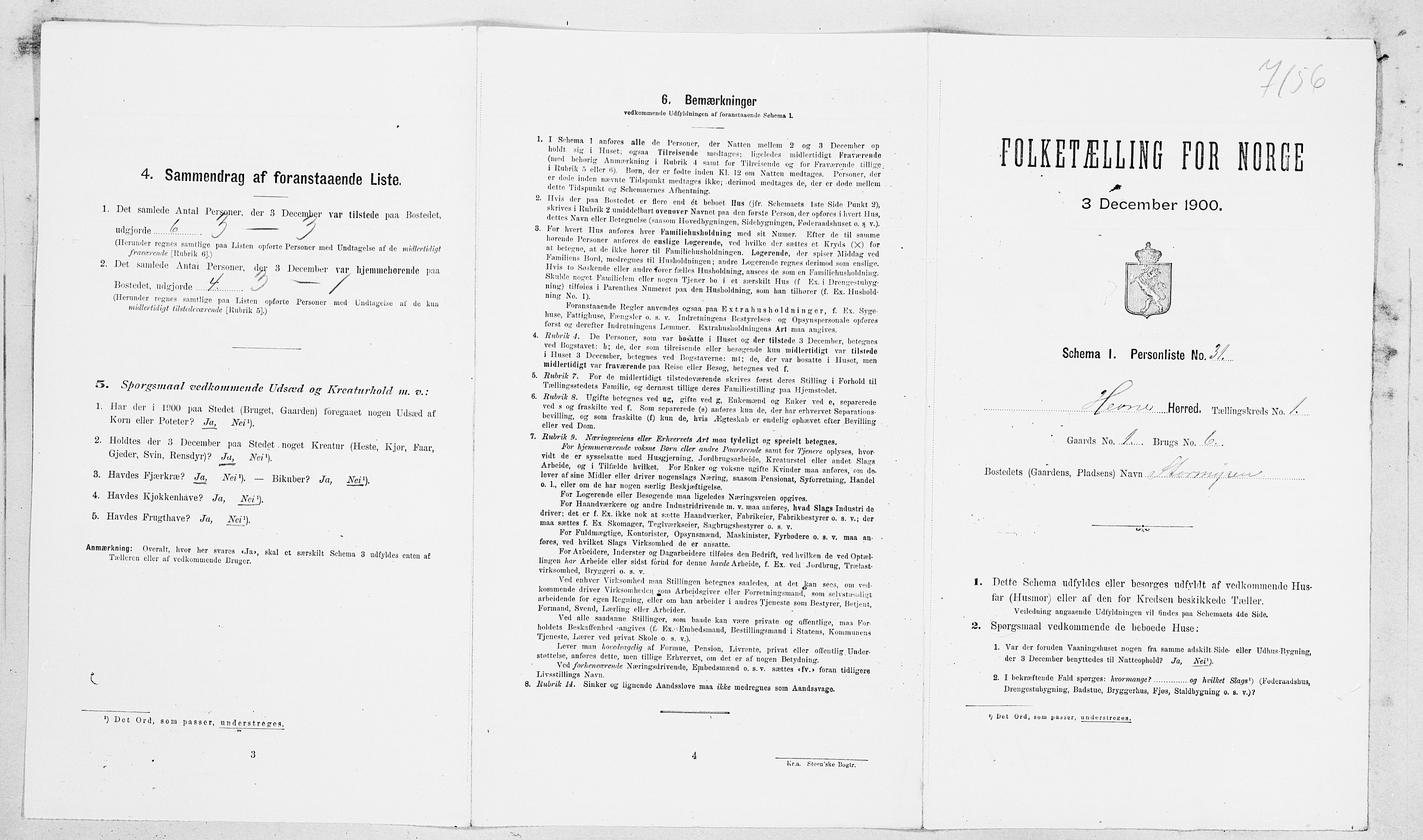 SAT, Folketelling 1900 for 1612 Hemne herred, 1900, s. 173