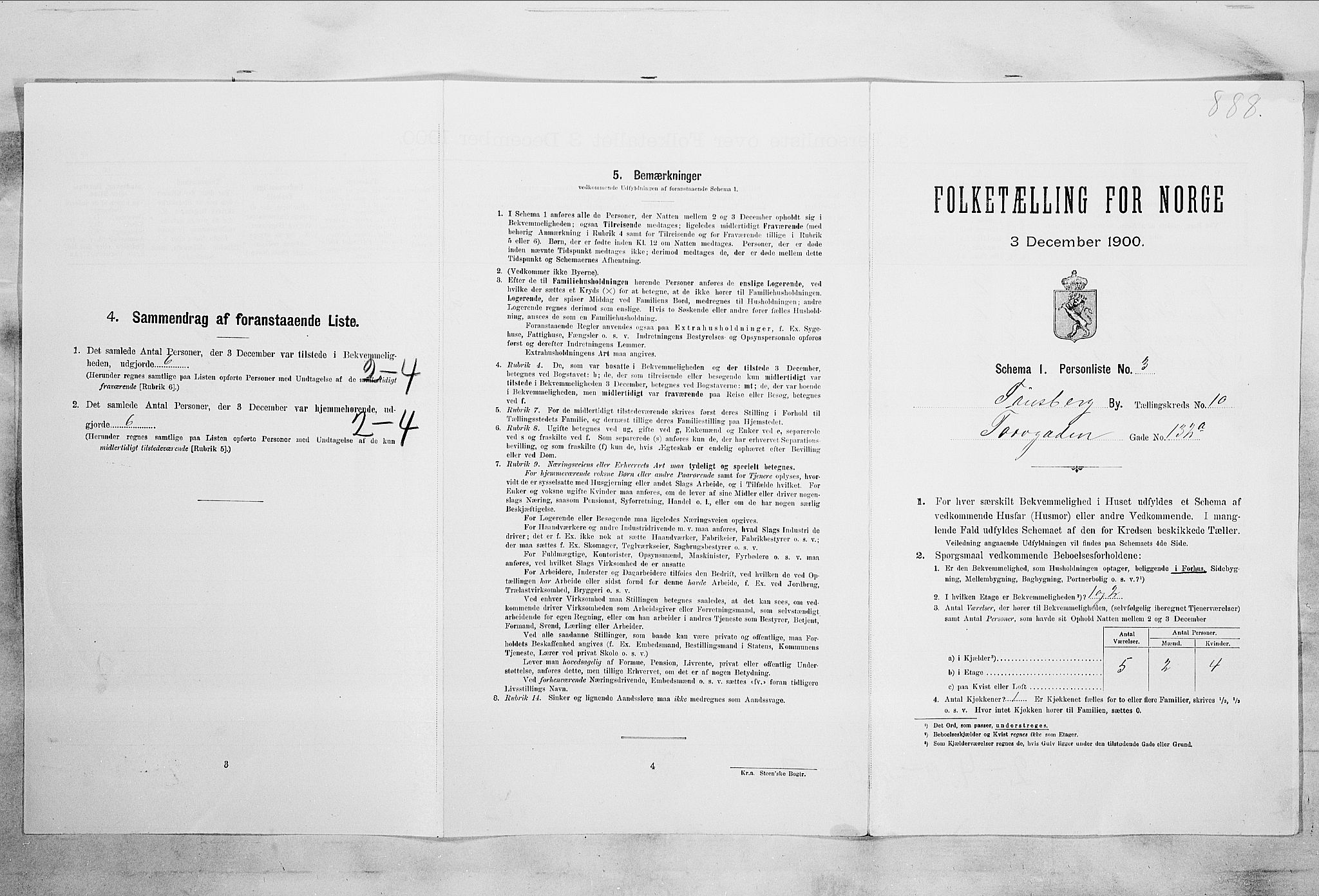 RA, Folketelling 1900 for 0705 Tønsberg kjøpstad, 1900, s. 1552