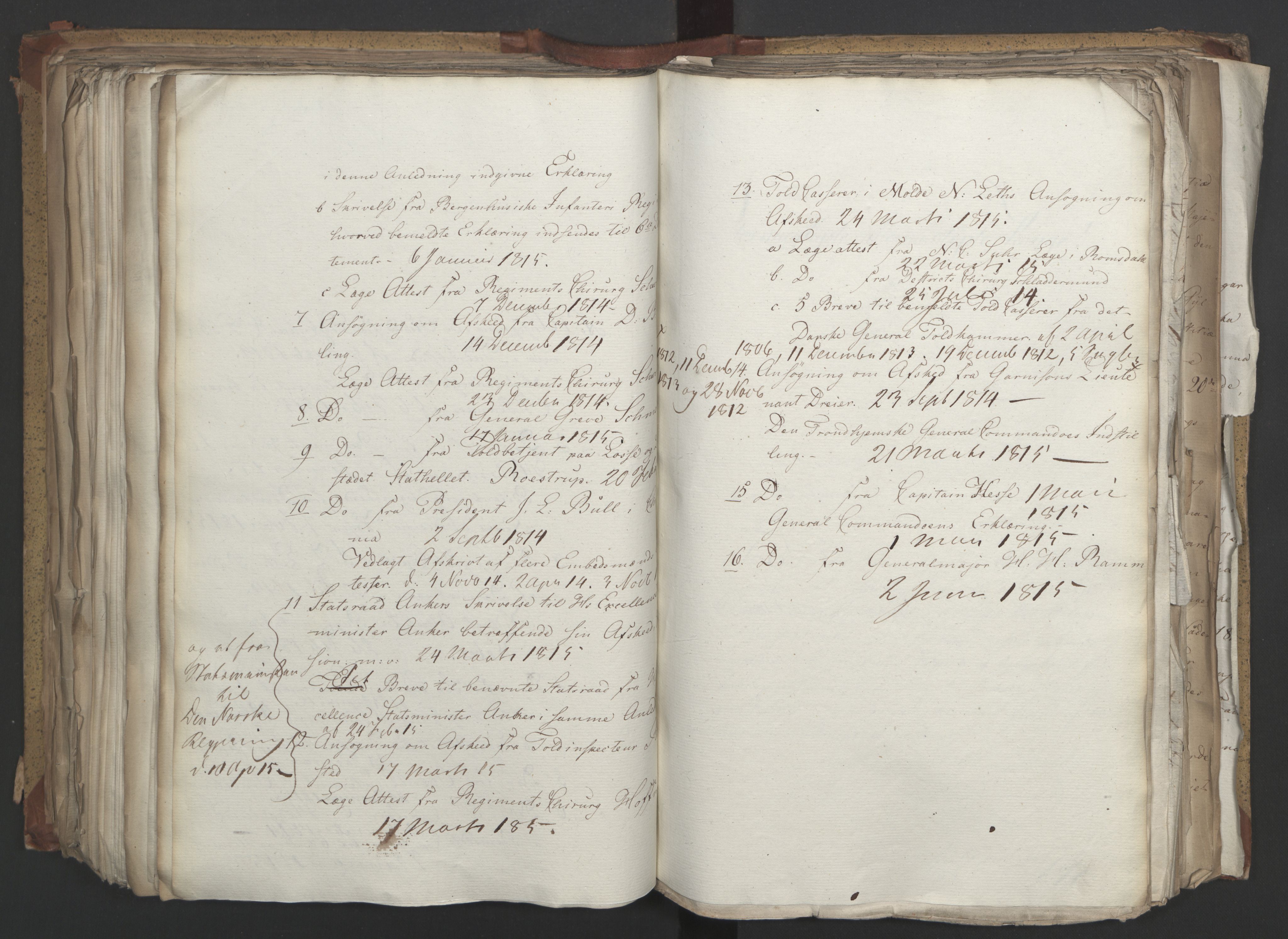 Statsrådsavdelingen i Stockholm, AV/RA-S-1003/D/Da/L0003: Regjeringsinnstillinger nr. 519-787, 1815, s. 358