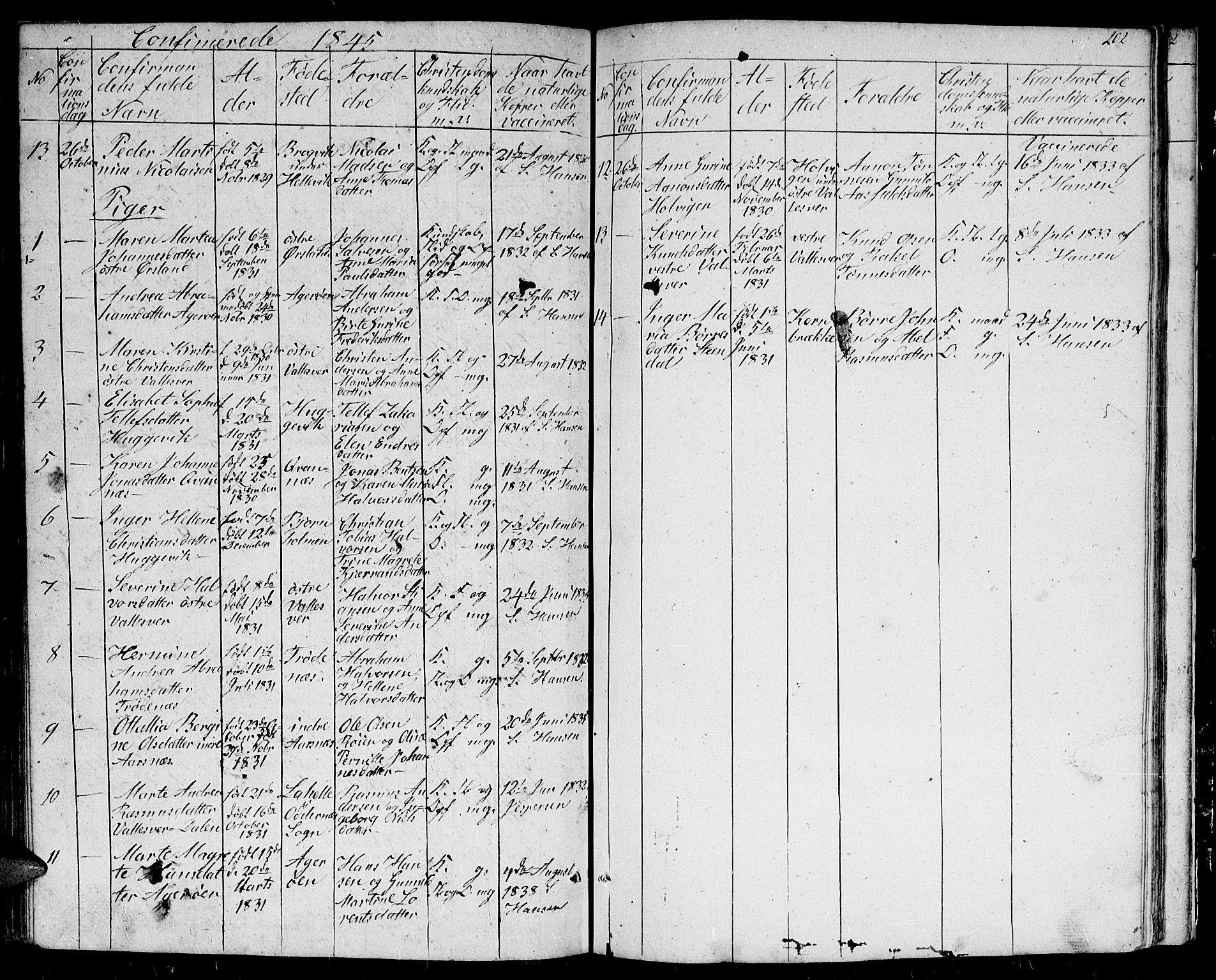 Høvåg sokneprestkontor, AV/SAK-1111-0025/F/Fb/L0001: Klokkerbok nr. B 1, 1817-1846, s. 202
