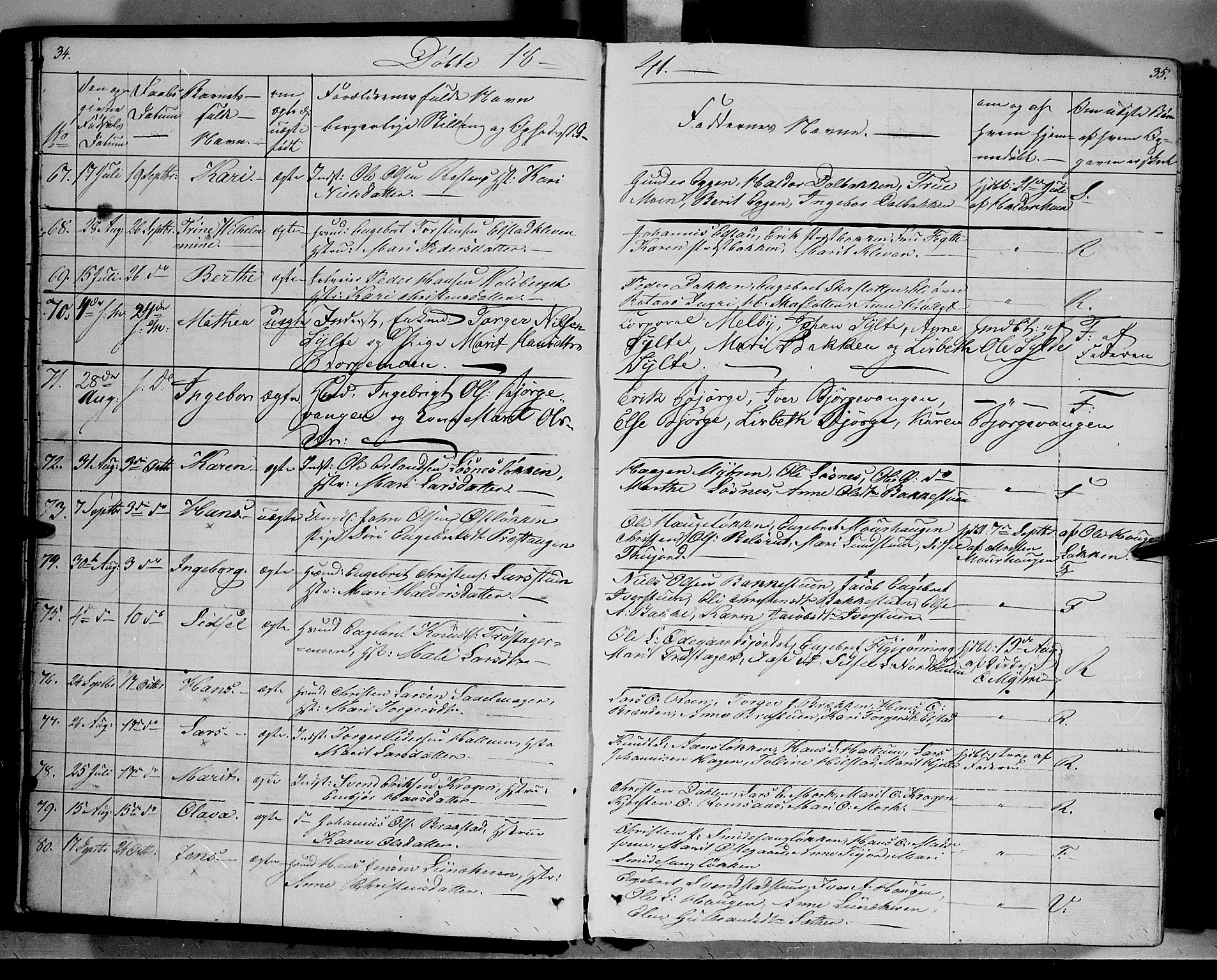 Ringebu prestekontor, AV/SAH-PREST-082/H/Ha/Haa/L0005: Ministerialbok nr. 5, 1839-1848, s. 34-35