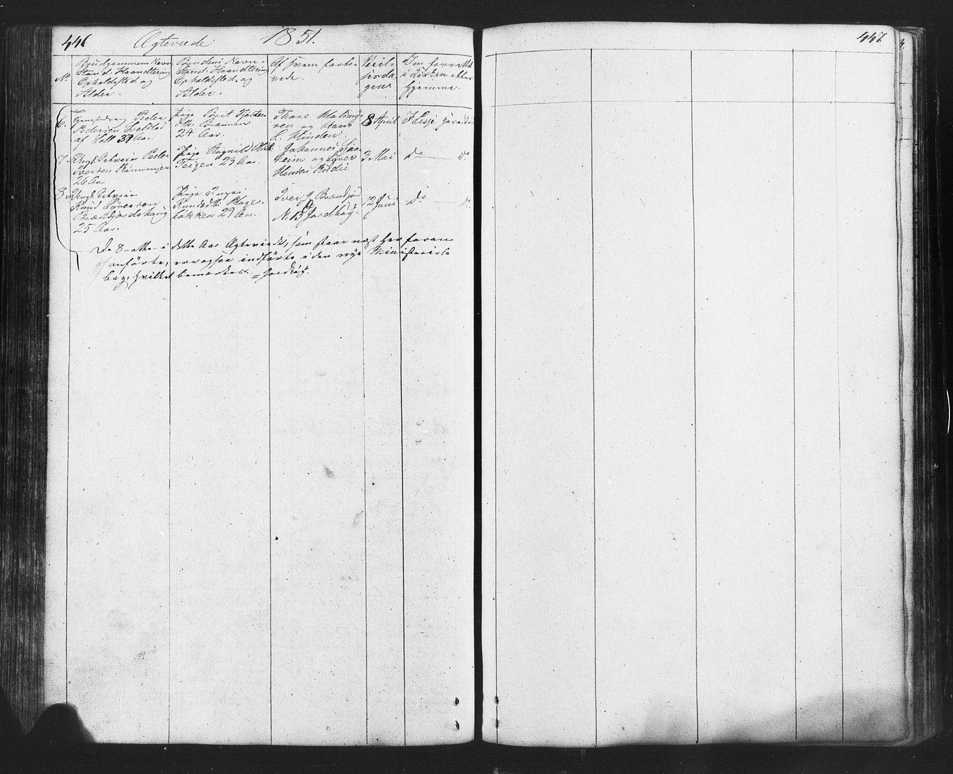 Lesja prestekontor, AV/SAH-PREST-068/H/Ha/Hab/L0002: Klokkerbok nr. 2, 1832-1850, s. 446-447