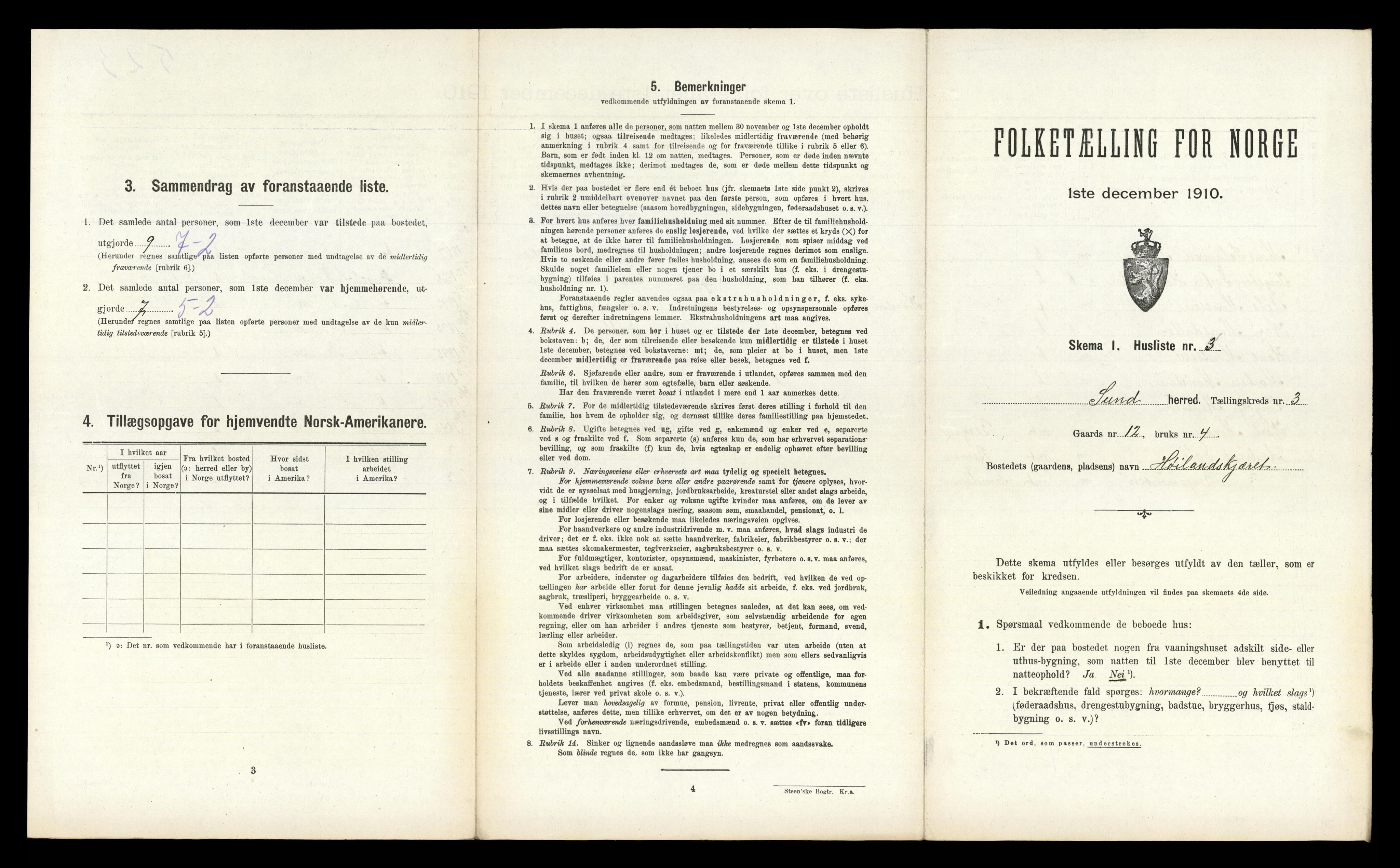 RA, Folketelling 1910 for 1245 Sund herred, 1910, s. 206