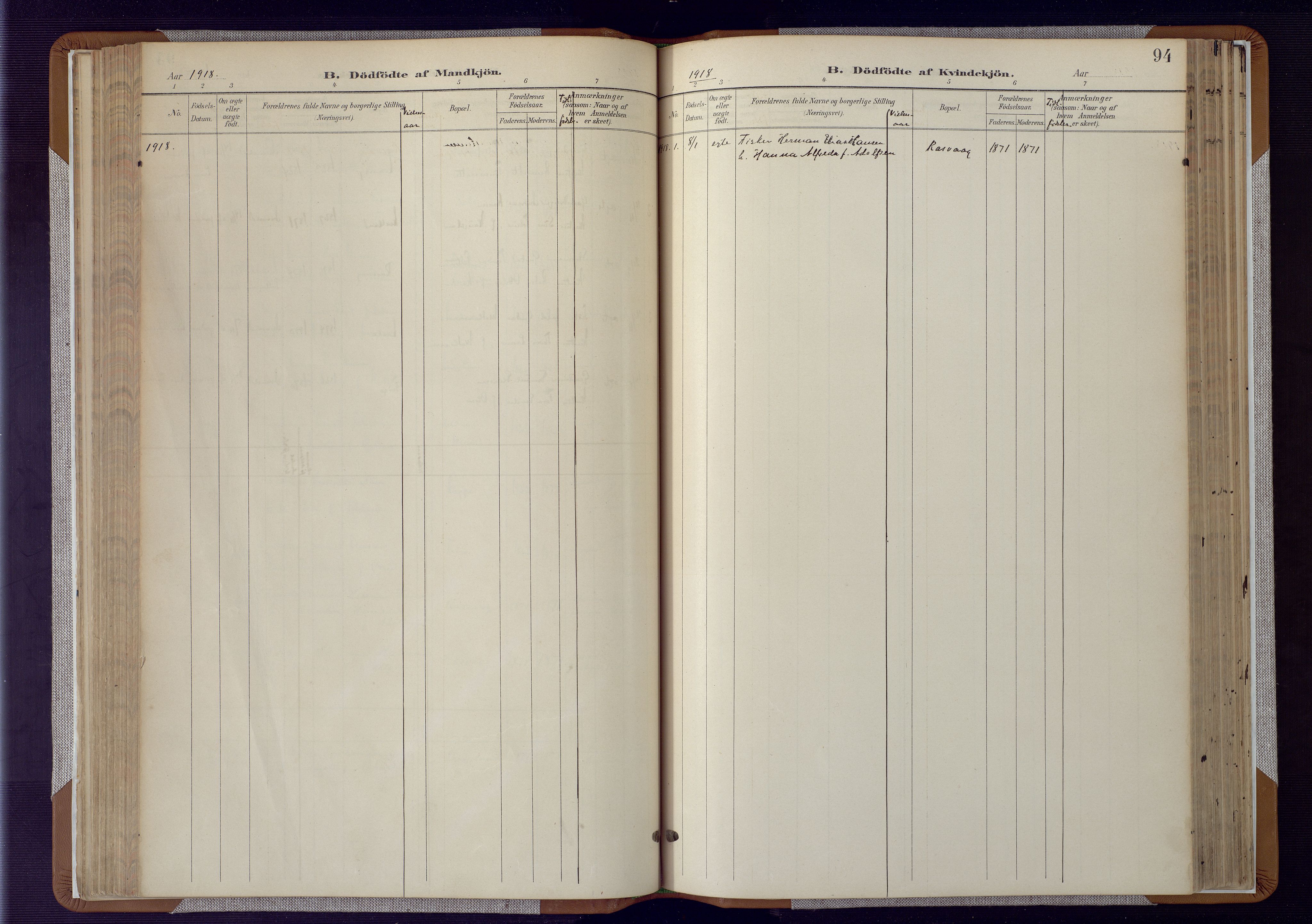 Flekkefjord sokneprestkontor, SAK/1111-0012/F/Fa/Fab/L0007: Ministerialbok nr. A 7, 1902-1921, s. 94