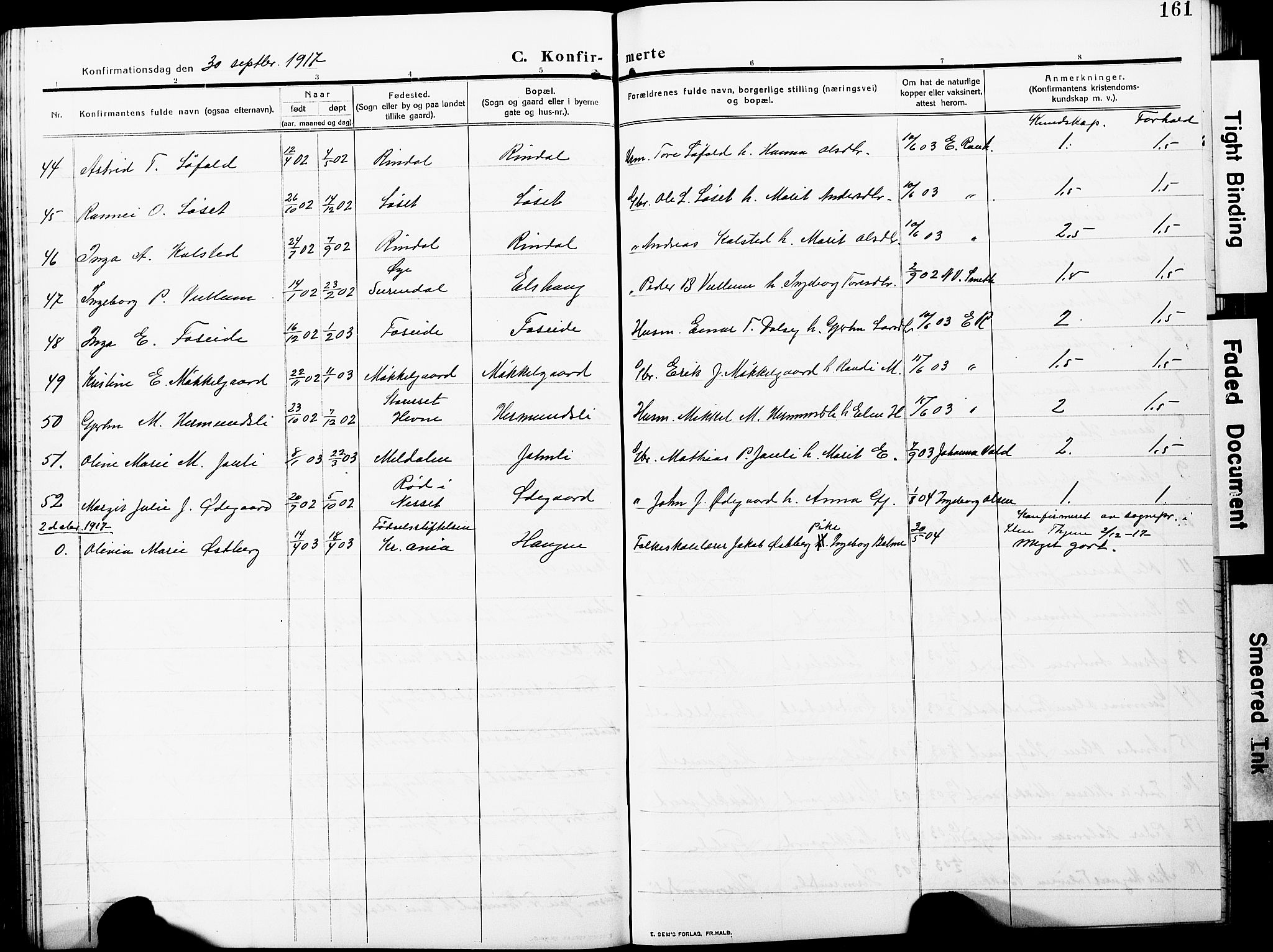 Ministerialprotokoller, klokkerbøker og fødselsregistre - Møre og Romsdal, AV/SAT-A-1454/598/L1079: Klokkerbok nr. 598C04, 1909-1927, s. 161