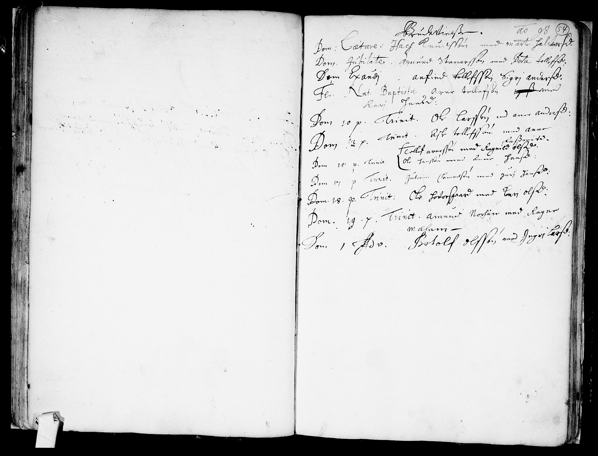 Nes kirkebøker, AV/SAKO-A-236/F/Fa/L0001: Ministerialbok nr. 1, 1693-1706, s. 54