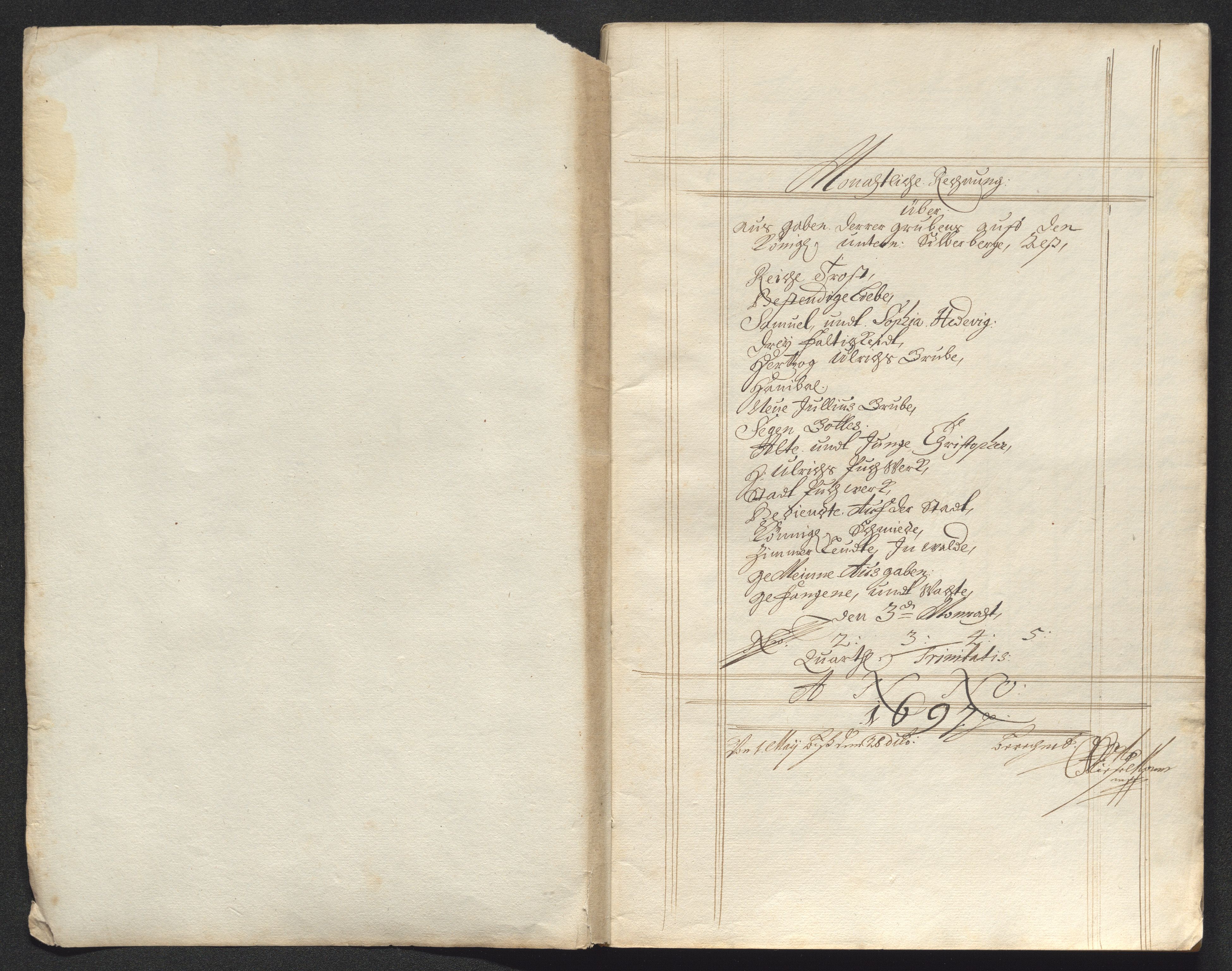 Kongsberg Sølvverk 1623-1816, AV/SAKO-EA-3135/001/D/Dc/Dcd/L0072: Utgiftsregnskap for gruver m.m., 1697, s. 217