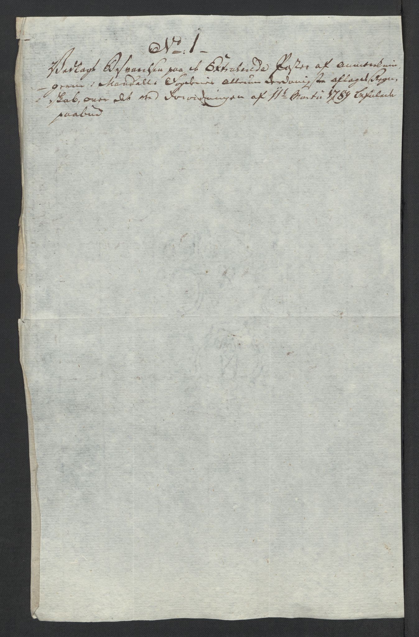 Rentekammeret inntil 1814, Reviderte regnskaper, Mindre regnskaper, RA/EA-4068/Rf/Rfe/L0023: Mandal fogderi, 1789, s. 34