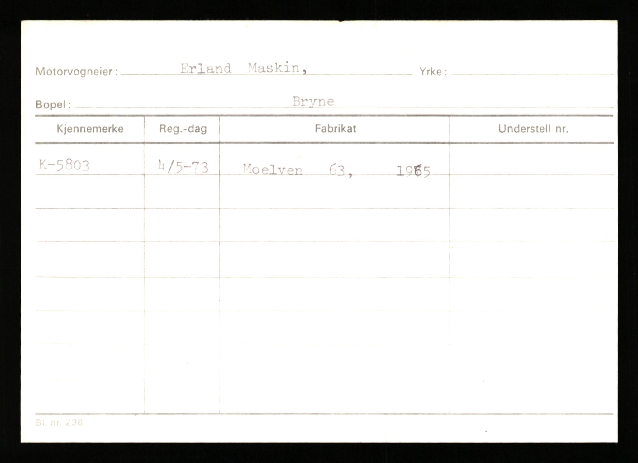 Stavanger trafikkstasjon, AV/SAST-A-101942/0/G/L0002: Registreringsnummer: 5791 - 10405, 1930-1971, s. 7