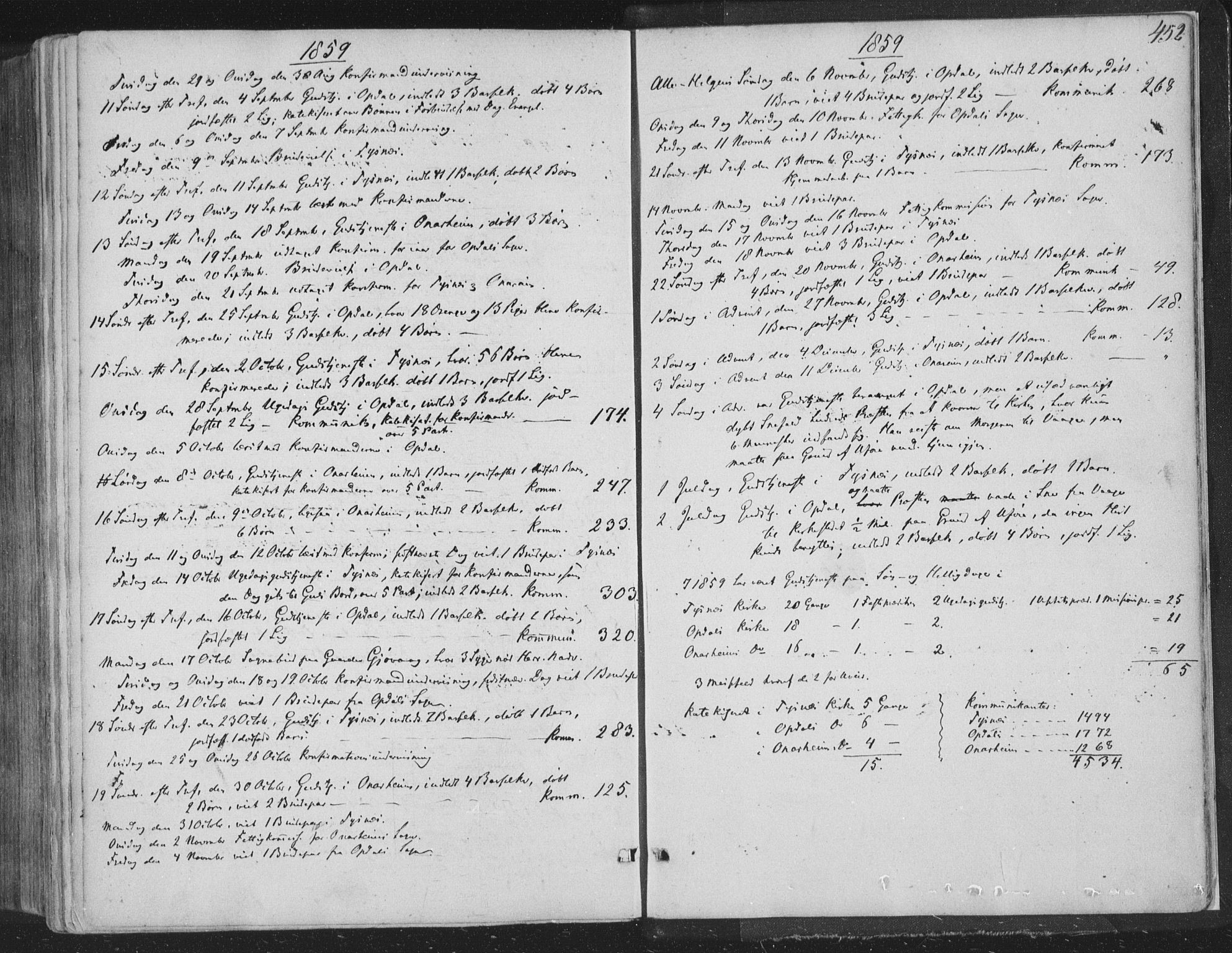 Tysnes sokneprestembete, AV/SAB-A-78601/H/Haa: Ministerialbok nr. A 10, 1848-1859, s. 452