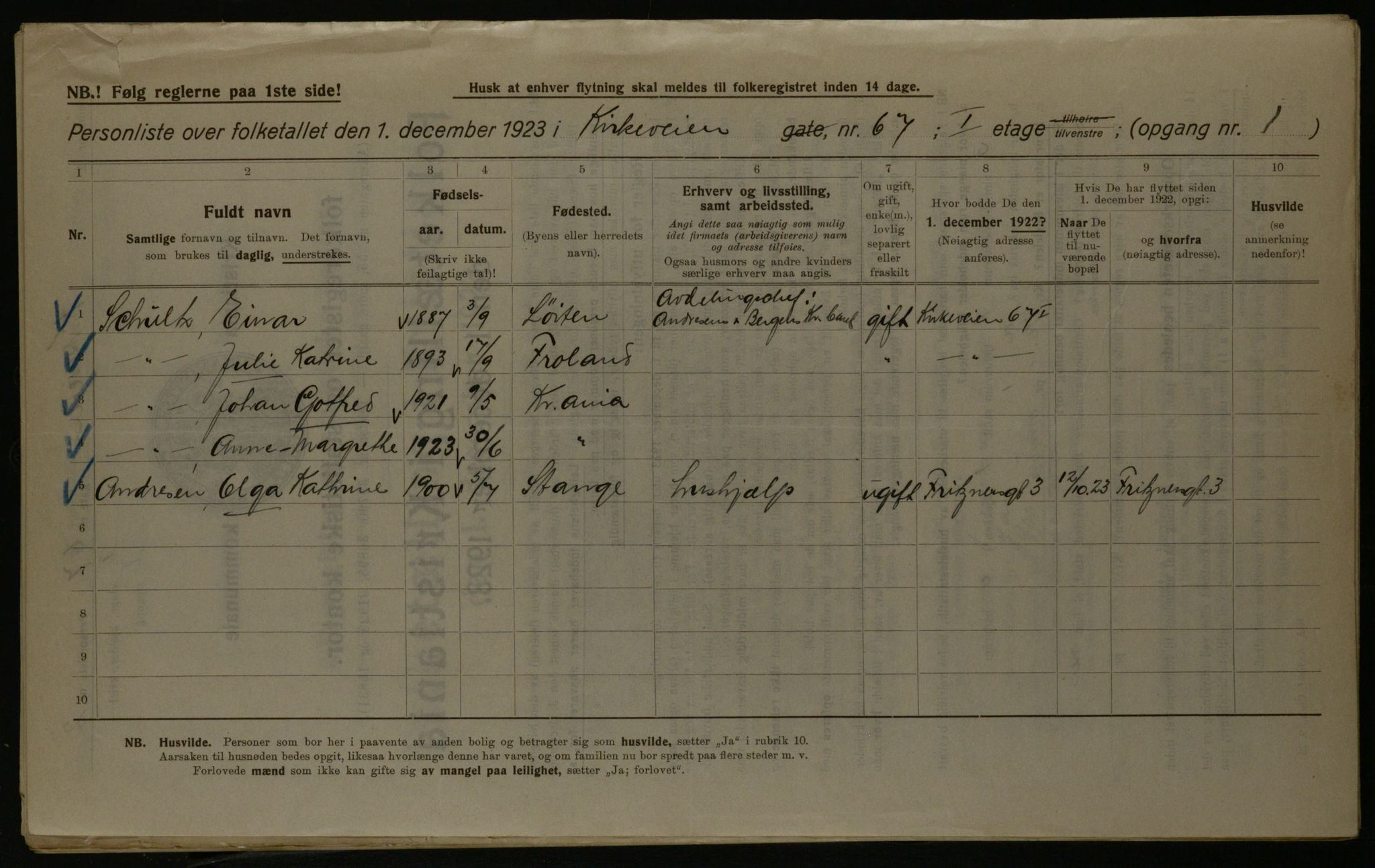 OBA, Kommunal folketelling 1.12.1923 for Kristiania, 1923, s. 57049