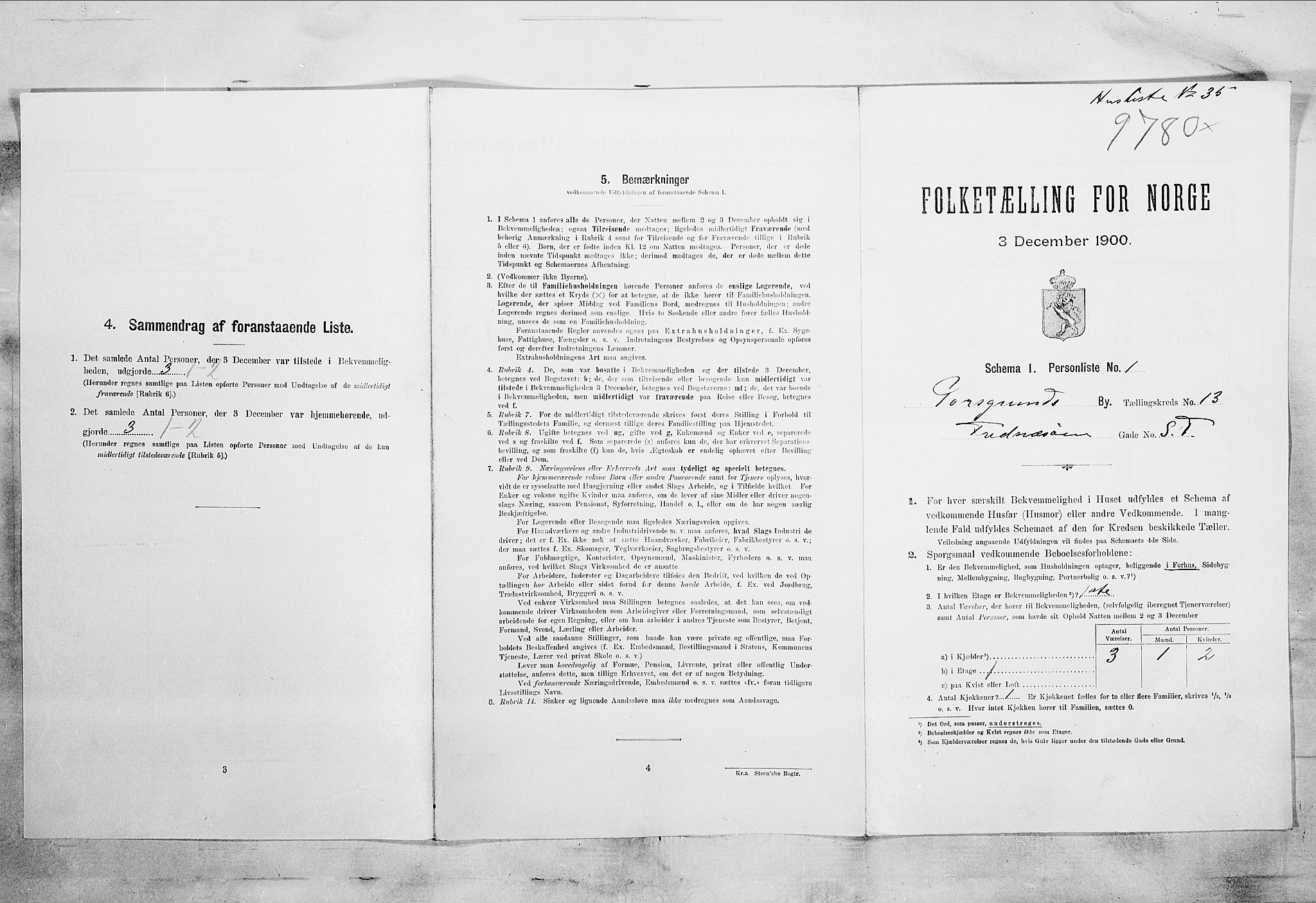 SAKO, Folketelling 1900 for 0805 Porsgrunn kjøpstad, 1900, s. 2496