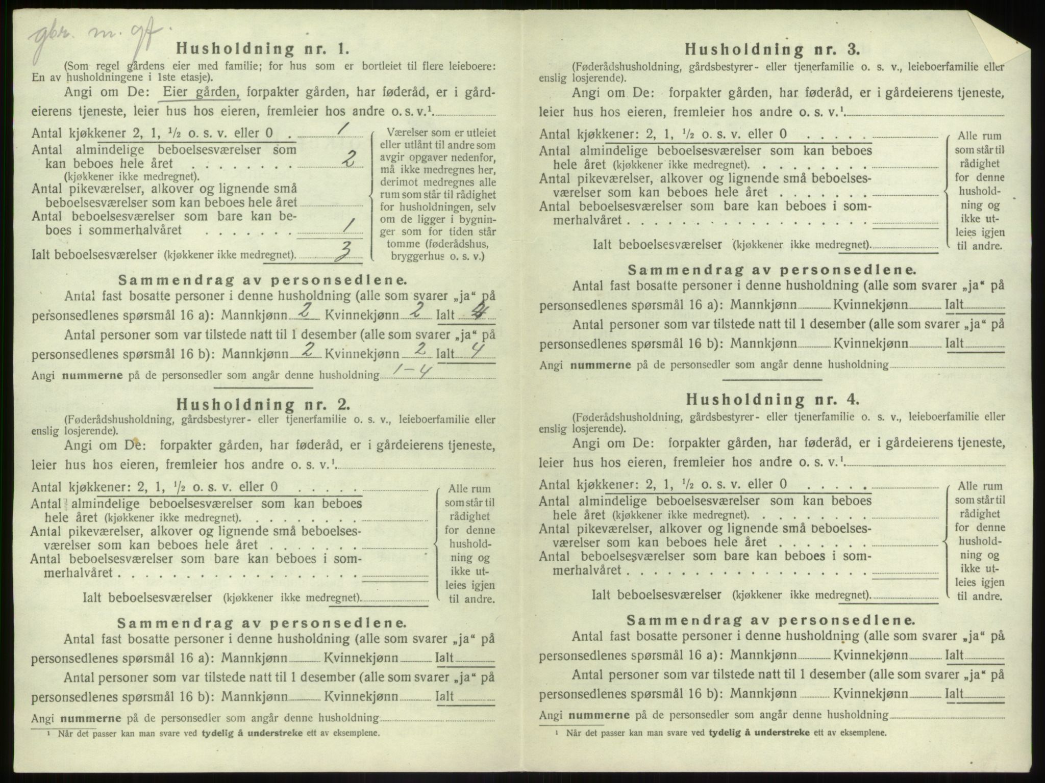 SAB, Folketelling 1920 for 1431 Jølster herred, 1920, s. 910