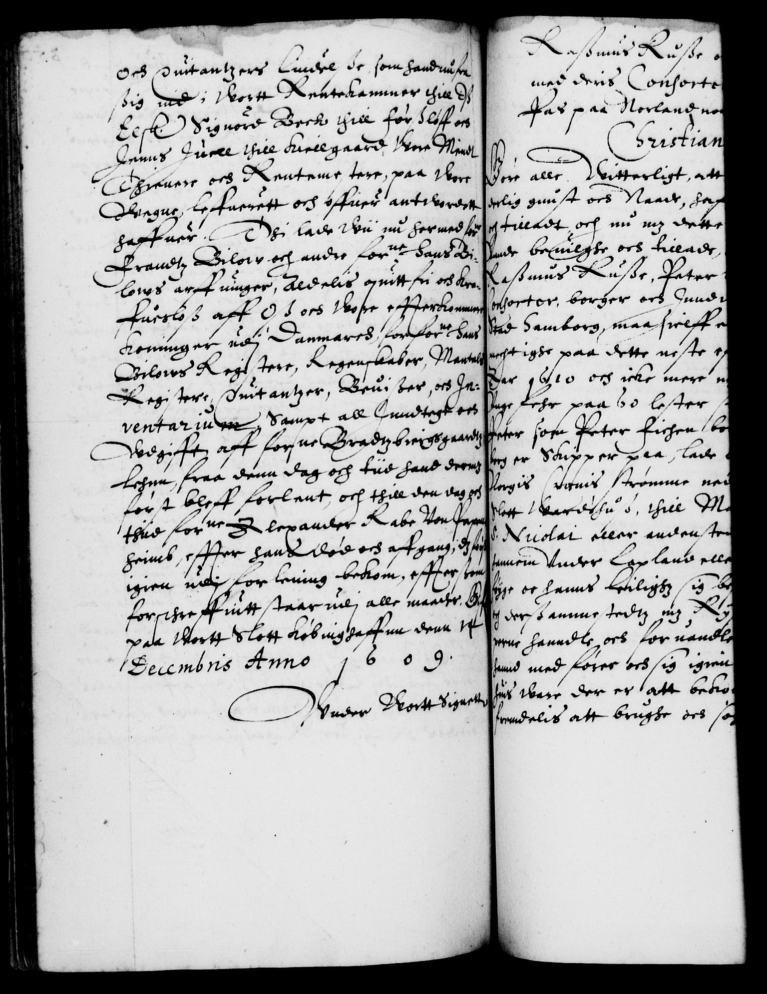 Danske Kanselli 1572-1799, AV/RA-EA-3023/F/Fc/Fca/Fcaa/L0003: Norske registre (mikrofilm), 1596-1616, s. 357b