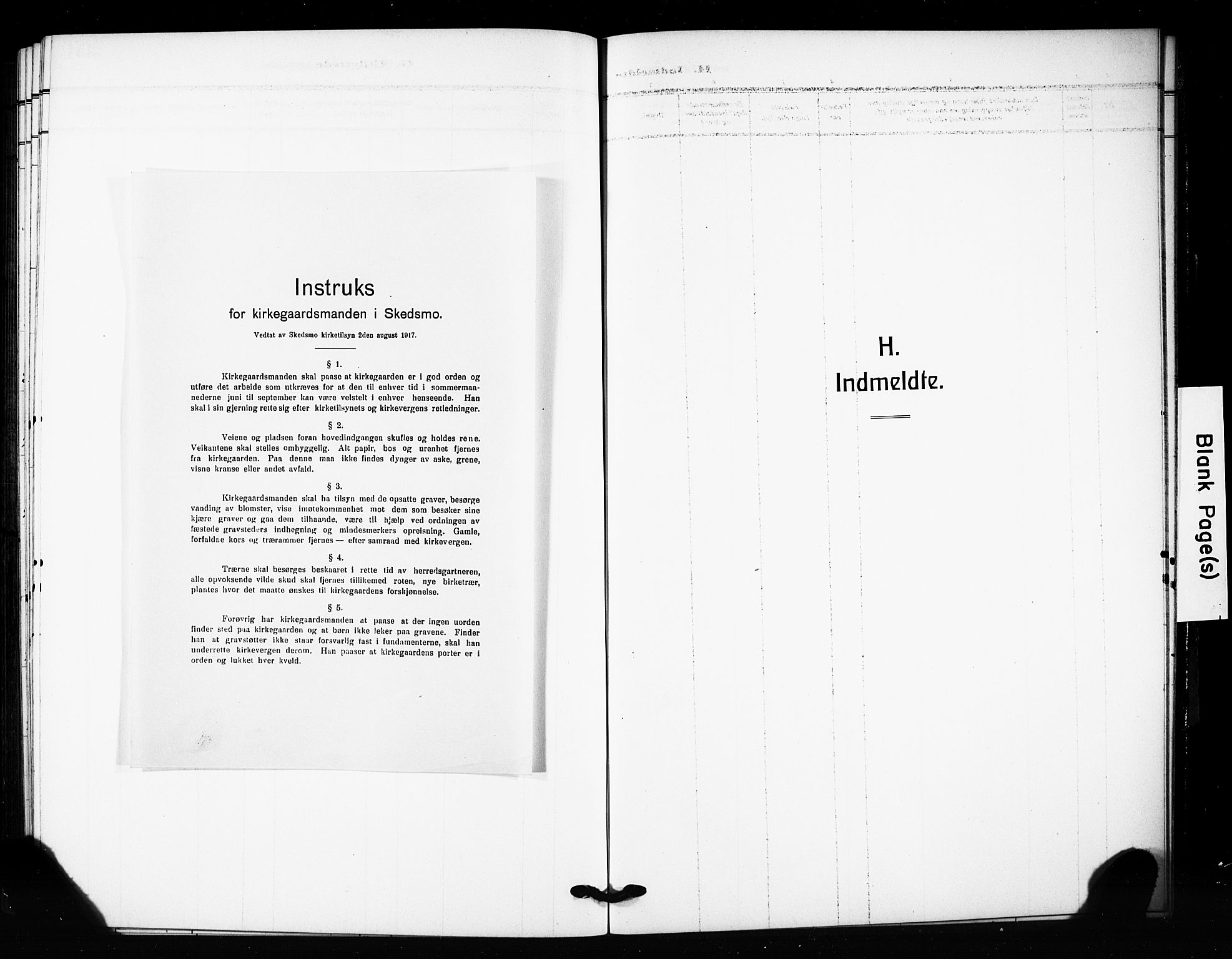 Skedsmo prestekontor Kirkebøker, SAO/A-10033a/G/Ga/L0006: Klokkerbok nr. I 6, 1912-1926