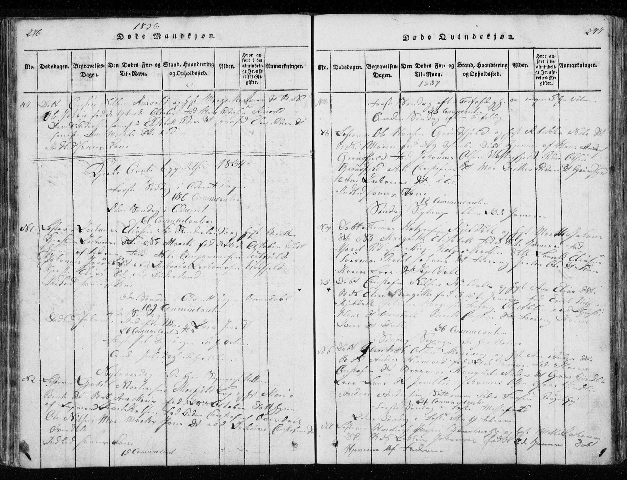 Ministerialprotokoller, klokkerbøker og fødselsregistre - Nordland, AV/SAT-A-1459/827/L0412: Klokkerbok nr. 827C01, 1820-1841, s. 276-277