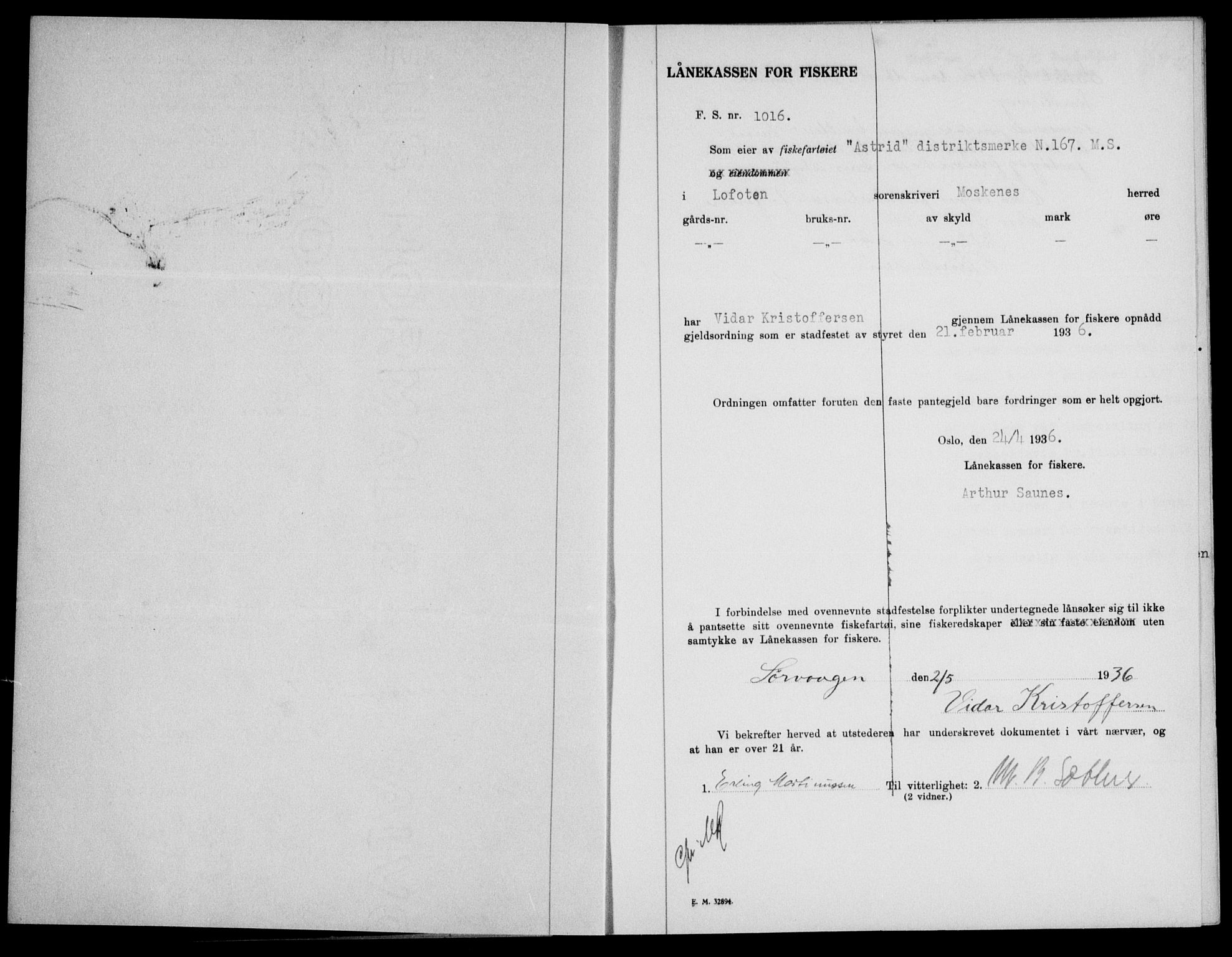 Lofoten sorenskriveri, SAT/A-0017/1/2/2C/L0033b: Pantebok nr. 33b, 1936-1936, Dagboknr: 755/1936