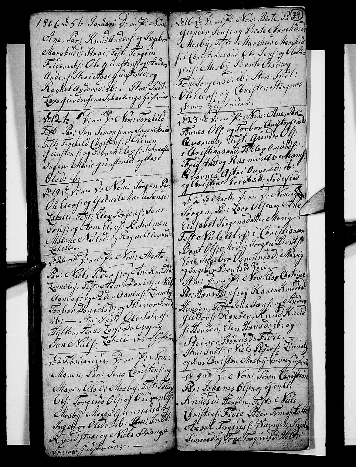 Oddernes sokneprestkontor, SAK/1111-0033/F/Fb/Fba/L0002: Klokkerbok nr. B 2, 1791-1806, s. 79