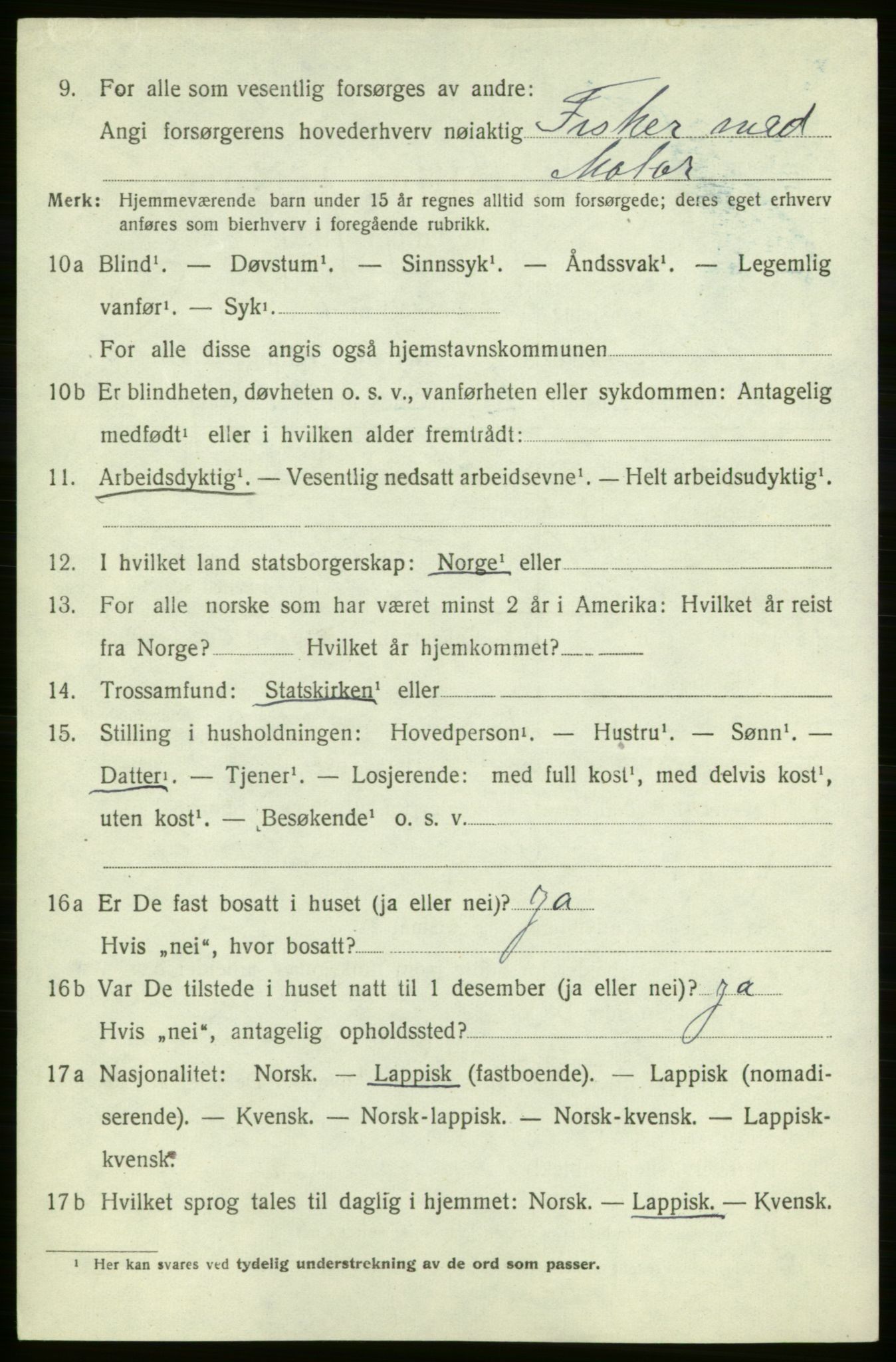 SATØ, Folketelling 1920 for 2017 Kvalsund herred, 1920, s. 601