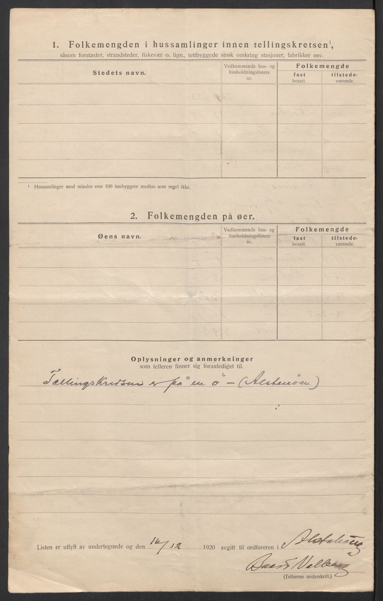 SAT, Folketelling 1920 for 1820 Alstahaug herred, 1920, s. 15