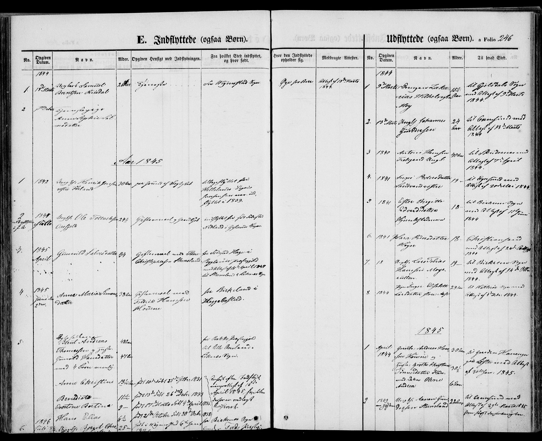 Kvinesdal sokneprestkontor, AV/SAK-1111-0026/F/Fa/Fab/L0005: Ministerialbok nr. A 5, 1844-1857, s. 246