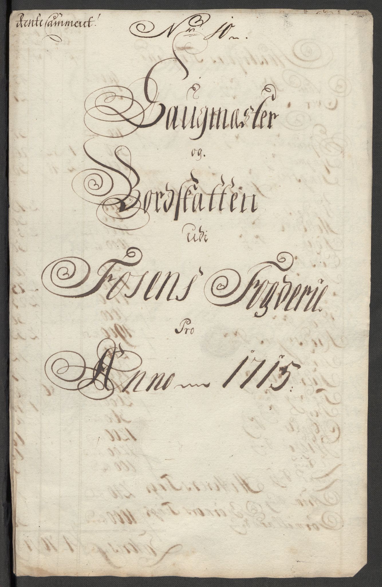 Rentekammeret inntil 1814, Reviderte regnskaper, Fogderegnskap, RA/EA-4092/R57/L3863: Fogderegnskap Fosen, 1715, s. 115