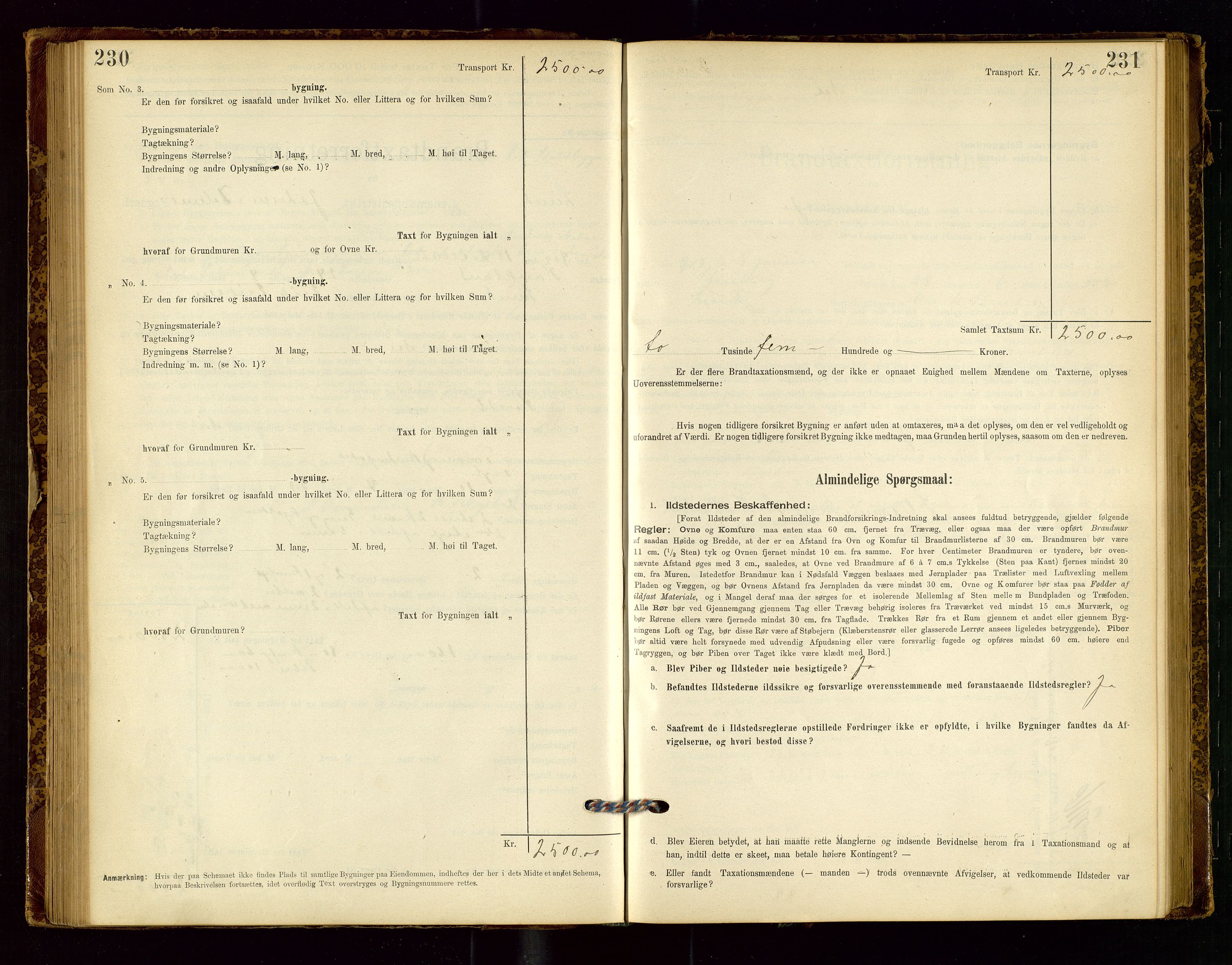 Lund lensmannskontor, AV/SAST-A-100303/Gob/L0001: "Brandtakstprotokol", 1894-1907, s. 230-231