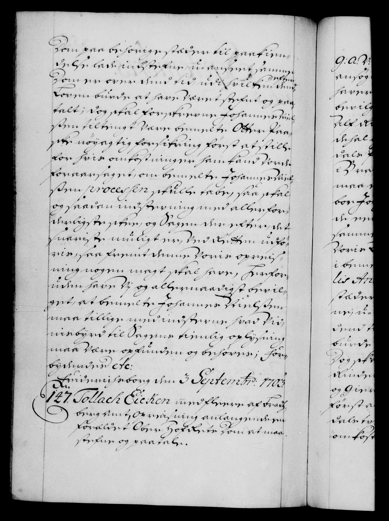Danske Kanselli 1572-1799, RA/EA-3023/F/Fc/Fca/Fcaa/L0018: Norske registre, 1699-1703, s. 540b