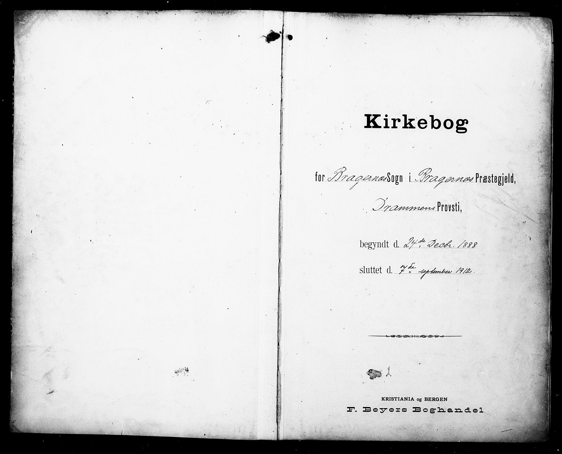 Bragernes kirkebøker, AV/SAKO-A-6/F/Fc/L0006: Ministerialbok nr. III 6, 1888-1899