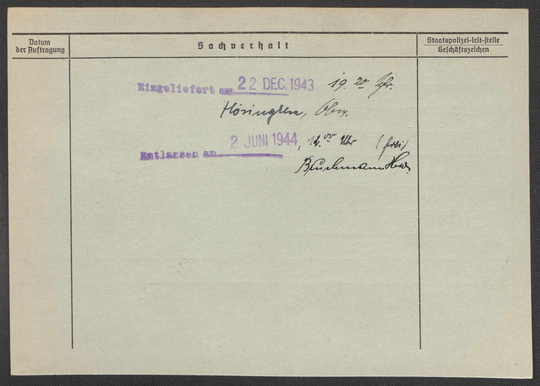 Befehlshaber der Sicherheitspolizei und des SD, AV/RA-RAFA-5969/E/Ea/Eaa/L0008: Register over norske fanger i Møllergata 19: Oelze-Ru, 1940-1945, s. 35