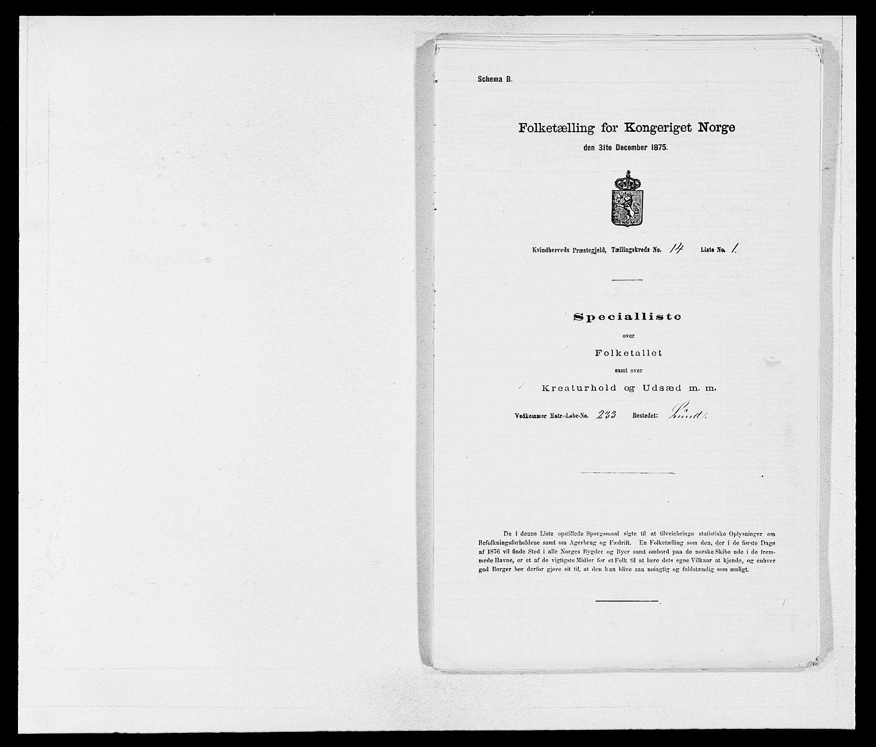 SAB, Folketelling 1875 for 1224P Kvinnherad prestegjeld, 1875, s. 885