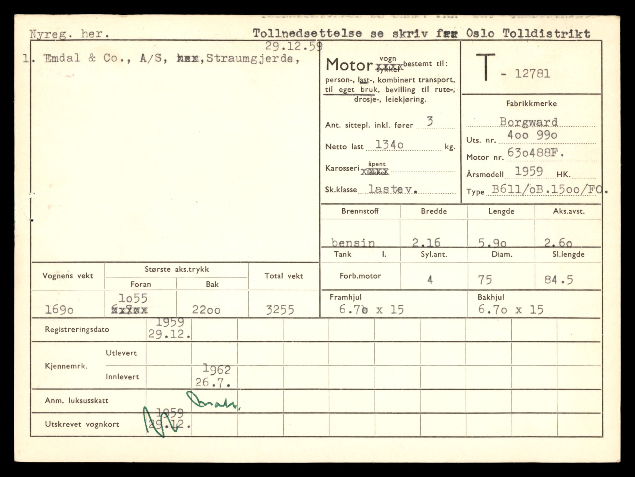 Møre og Romsdal vegkontor - Ålesund trafikkstasjon, AV/SAT-A-4099/F/Fe/L0035: Registreringskort for kjøretøy T 12653 - T 12829, 1927-1998, s. 2158