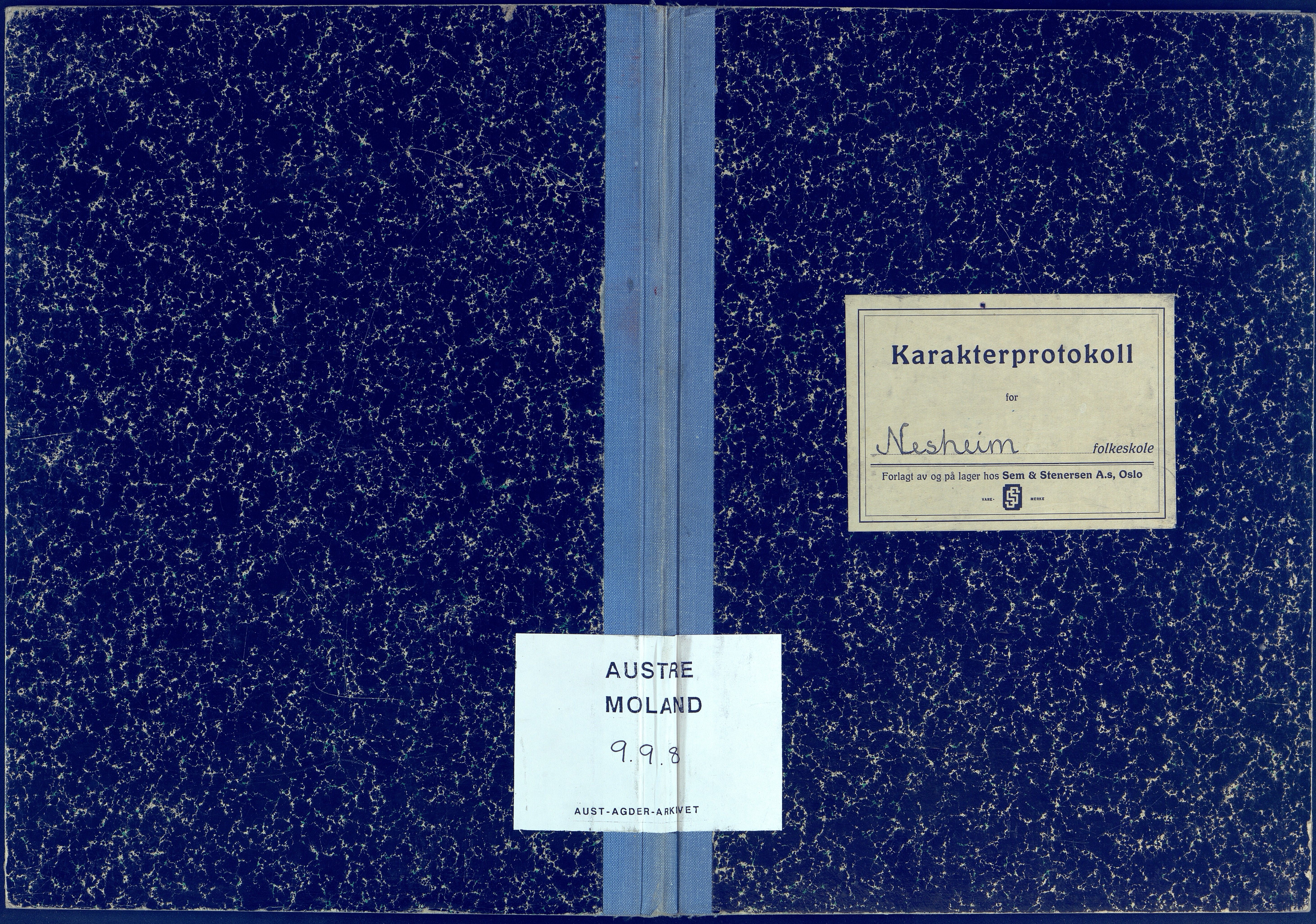 Austre Moland kommune, AAKS/KA0918-PK/09/09b/L0008: Karakterprotokoll, 1953-1962
