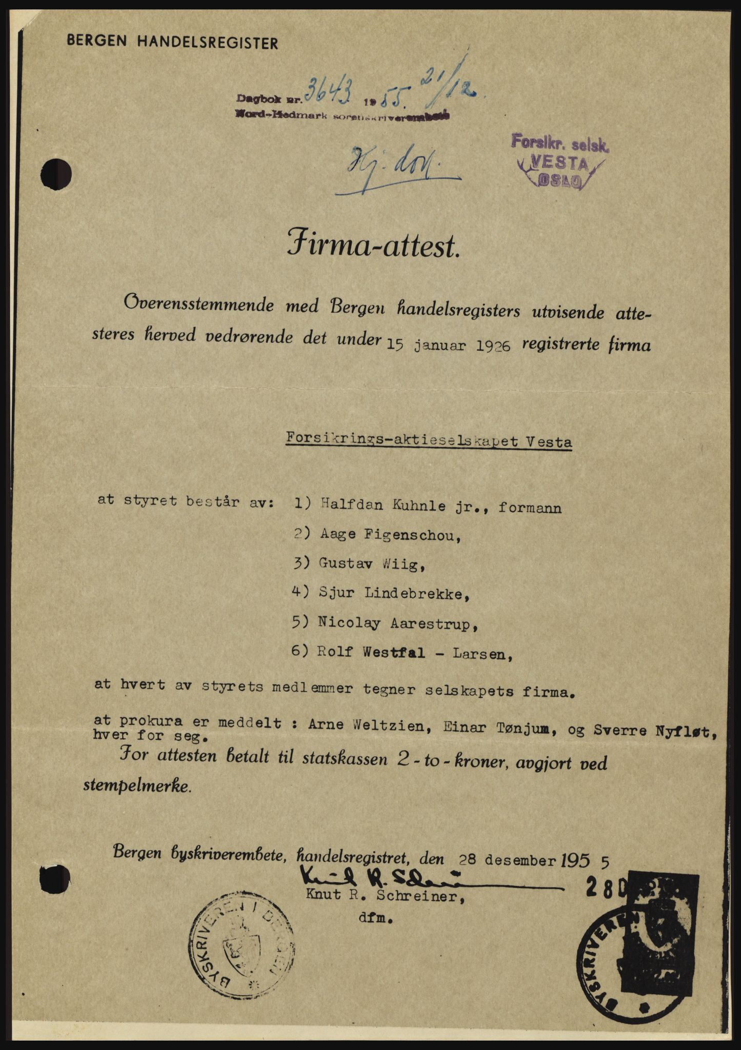 Nord-Hedmark sorenskriveri, SAH/TING-012/H/Hc/L0010: Pantebok nr. 10, 1955-1956, Dagboknr: 3643/1955