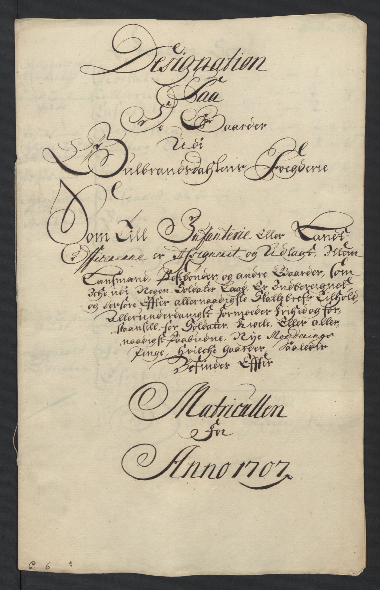 Rentekammeret inntil 1814, Reviderte regnskaper, Fogderegnskap, RA/EA-4092/R17/L1178: Fogderegnskap Gudbrandsdal, 1705-1707, s. 394