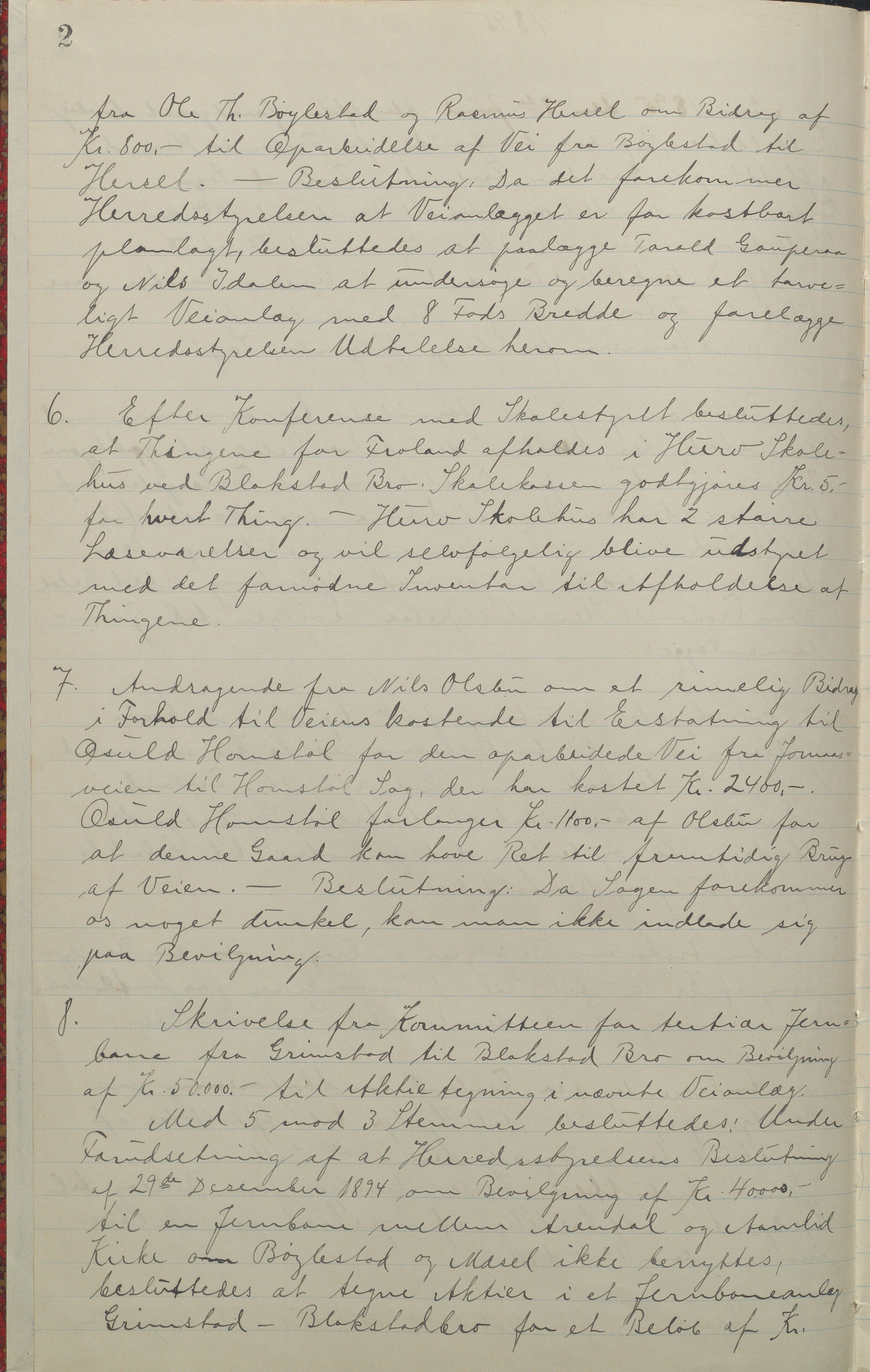 Froland kommune, Formannskap og Kommunestyre, AAKS/KA0919-120/A_1/L0003: Forhandlingsprotokoll, 1895-1897, s. 2